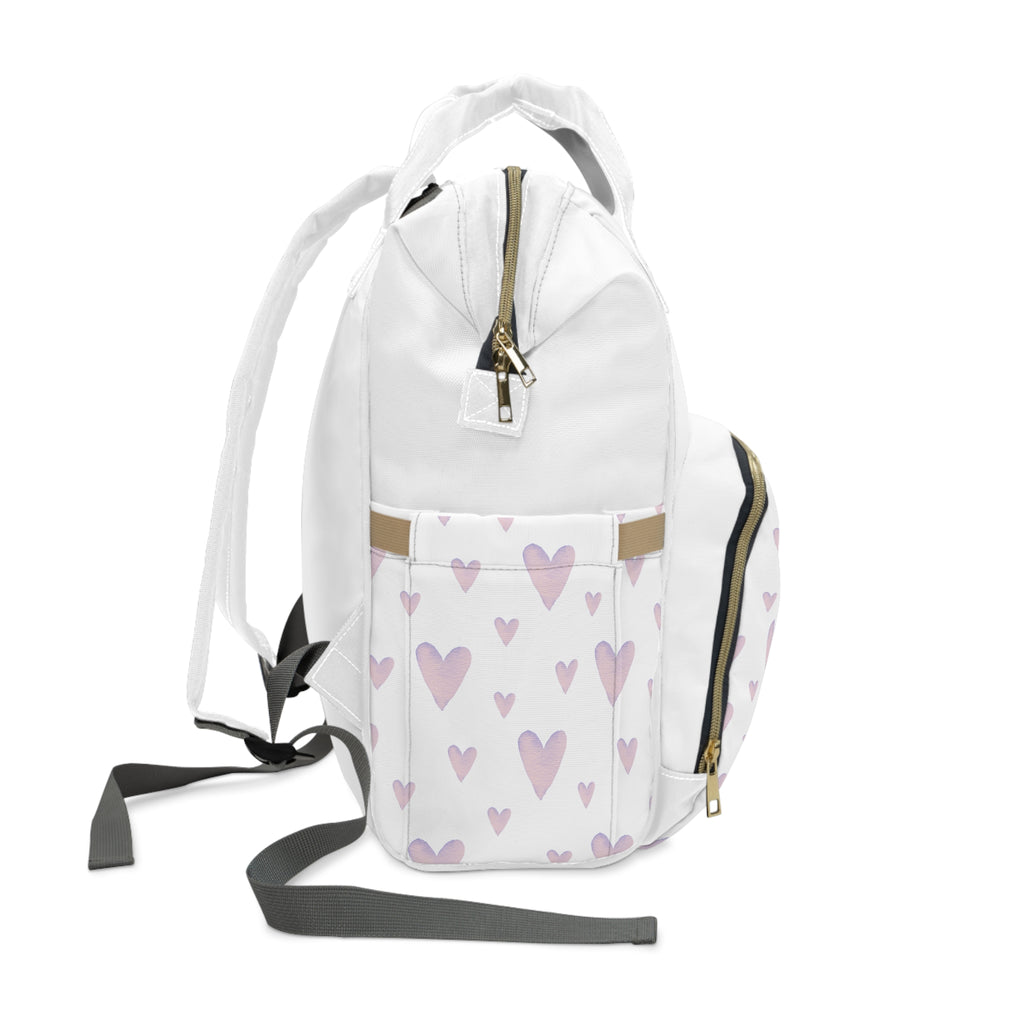 Süßer multifunktionaler Wickelrucksack mit Herz-Design – ideal für junge Mütter