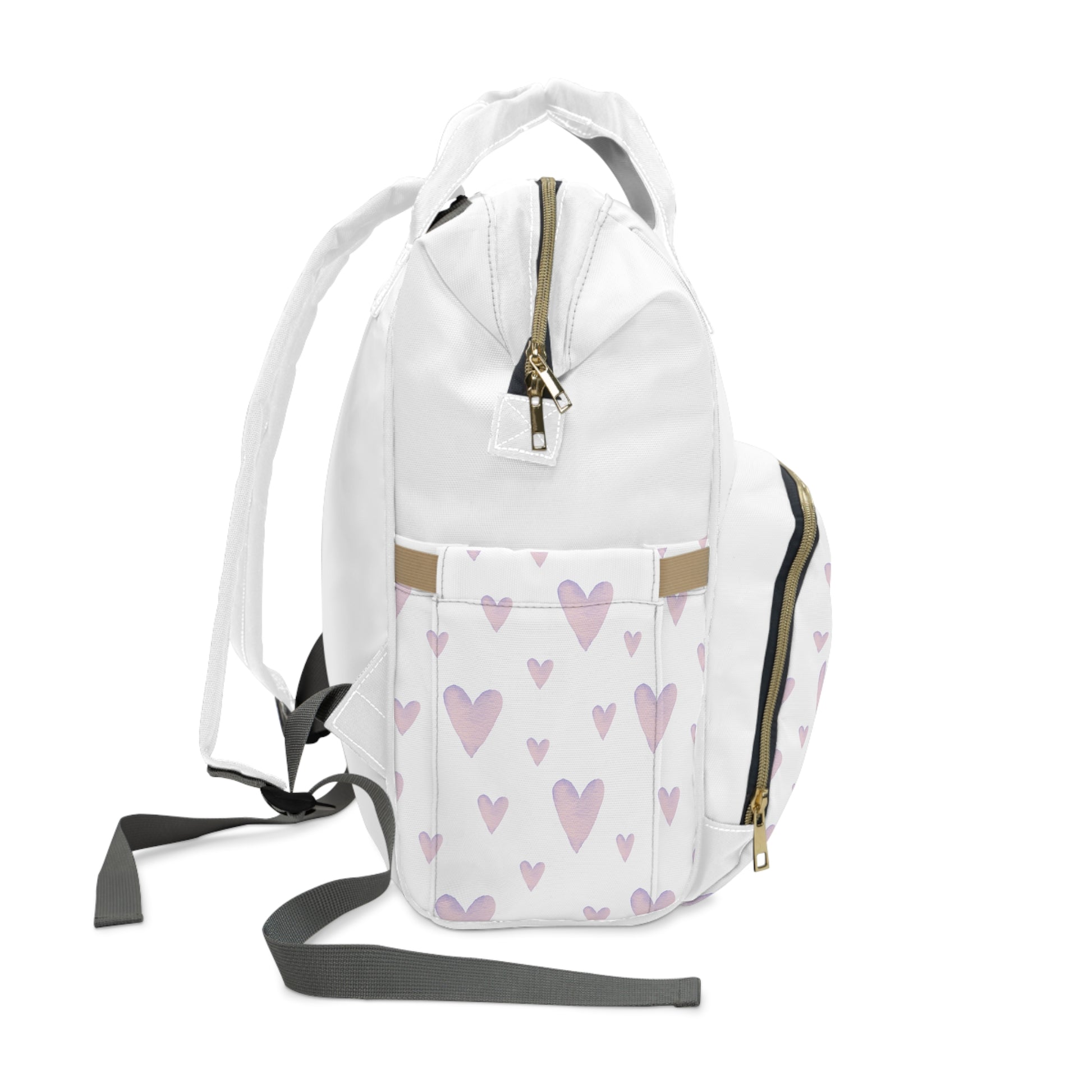 Süßer multifunktionaler Wickelrucksack mit Herz-Design – ideal für junge Mütter