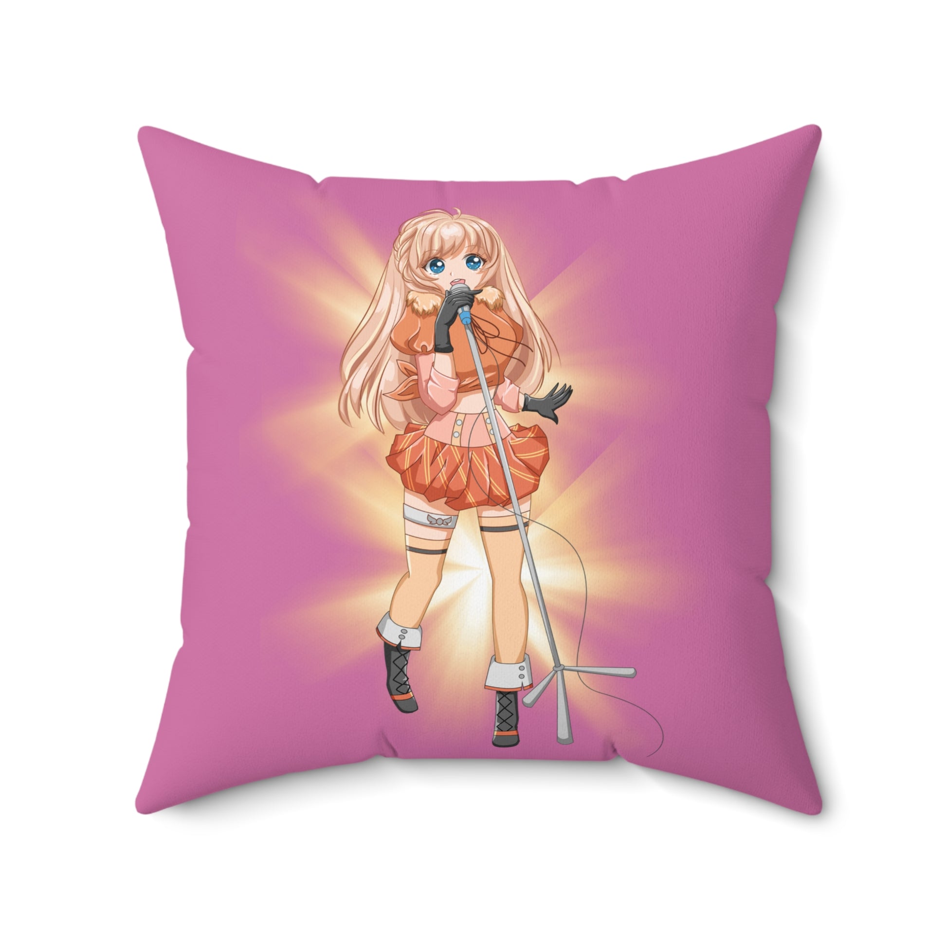 Süßes Anime Sängerkissen, Dekokissen, Wurfkissen, Geschenke für Musikliebhaber, gemütliches Wohndekor, Schlafzimmer-Akzente