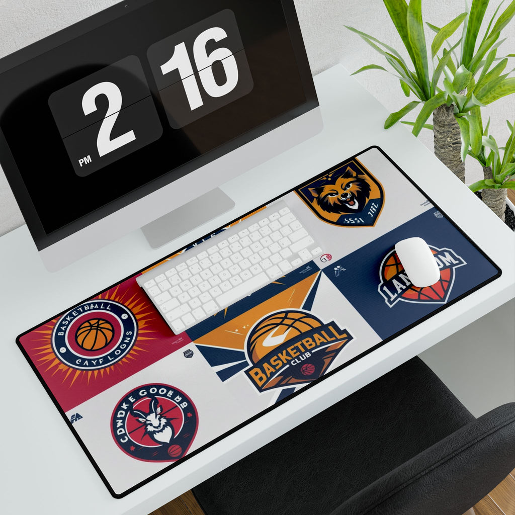 Basketball Schreibtischmatten, Personalisierte Schreibtischaccessoires, Sport-Bürodekor, Geschenk für Trainer, Spieler und Fans