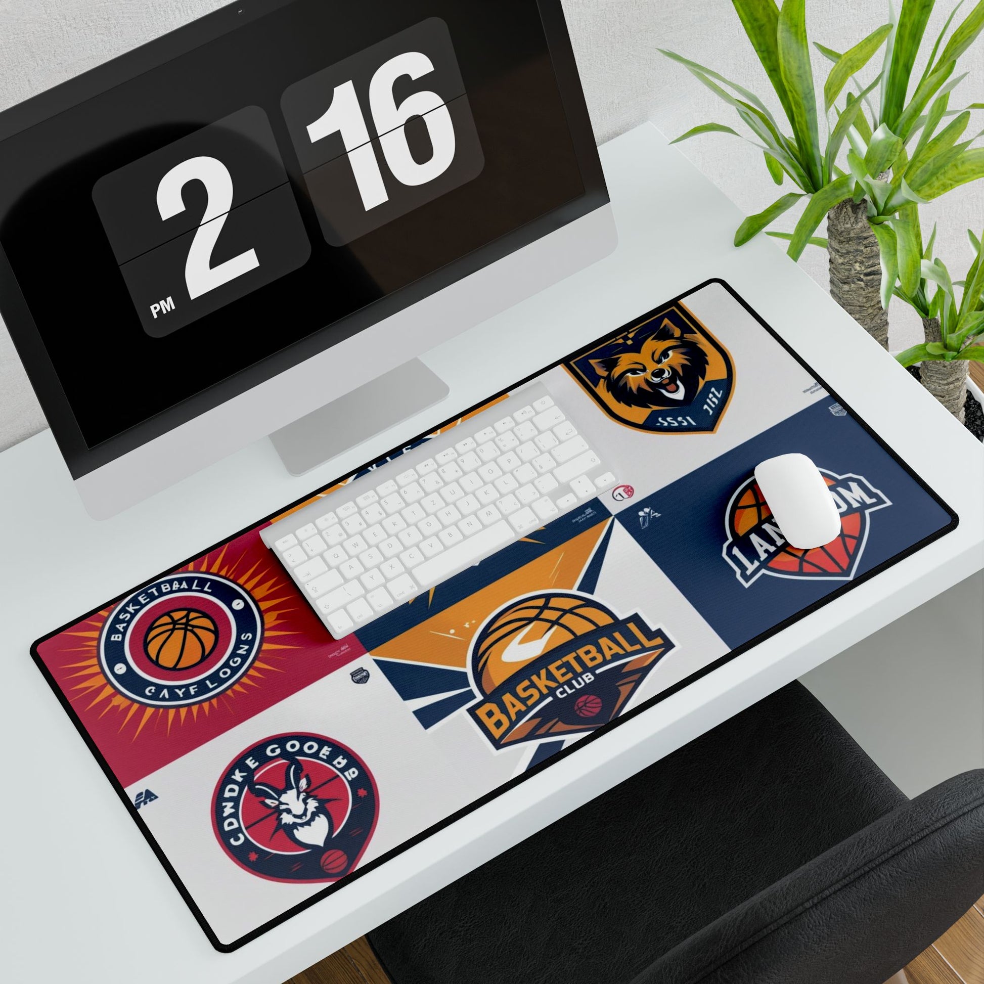 Basketball Schreibtischmatten, Personalisierte Schreibtischaccessoires, Sport-Bürodekor, Geschenk für Trainer, Spieler und Fans
