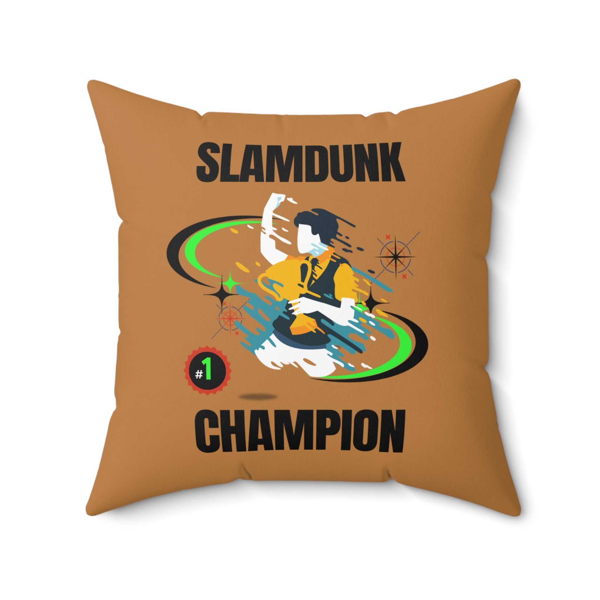 Slam Dunk Champion Pillow, Basketball Decor, Sports Fan Gift, Home Accent, Player Tribute, Cushion for Champions