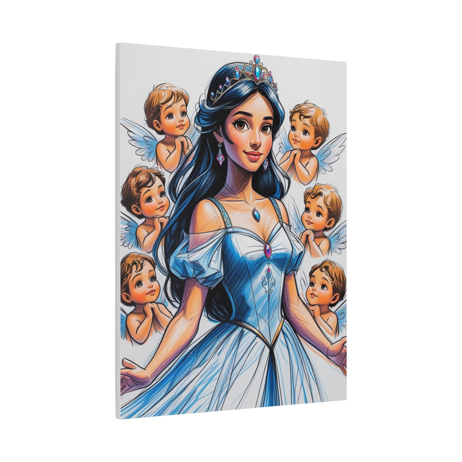 Leinwandbild Prinzessin-Fee, Zauberhafte Dekoration fürs Kinderzimmer, Geschenk zum Geburtstag und zu Festen