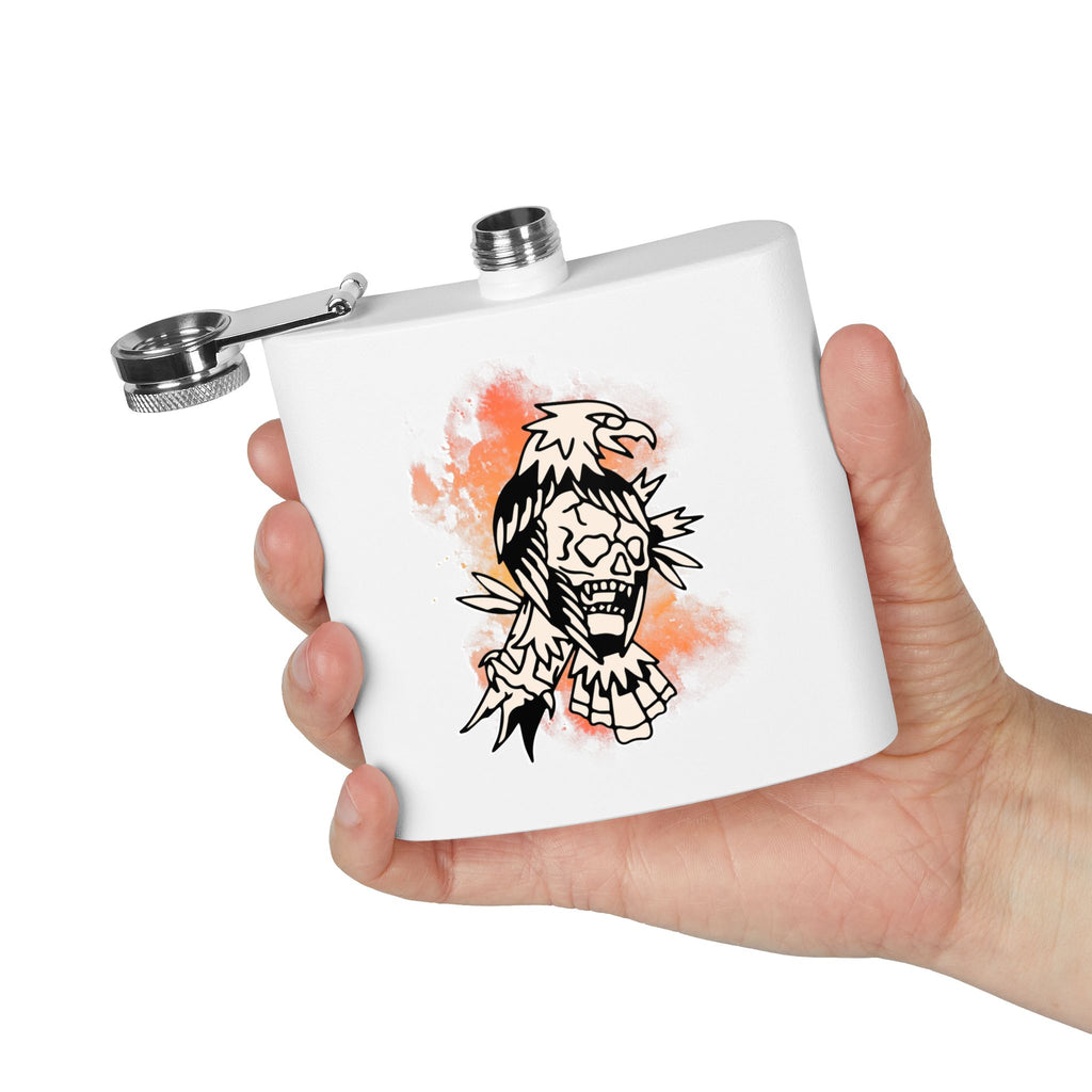 Edelstahl-Flachmann mit Totenkopf-Design – 170 ml Reisezubehör für Abenteurer