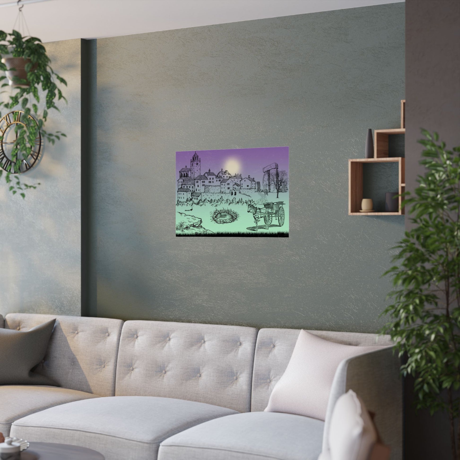 Wunderliche Satin-Poster, einzigartige Wandkunst für die Inneneinrichtung, perfektes Geschenk für Kunstliebhaber, Dekor im Vintage-Stil, Akzent für Schlafzimmer oder Wohnzimmer