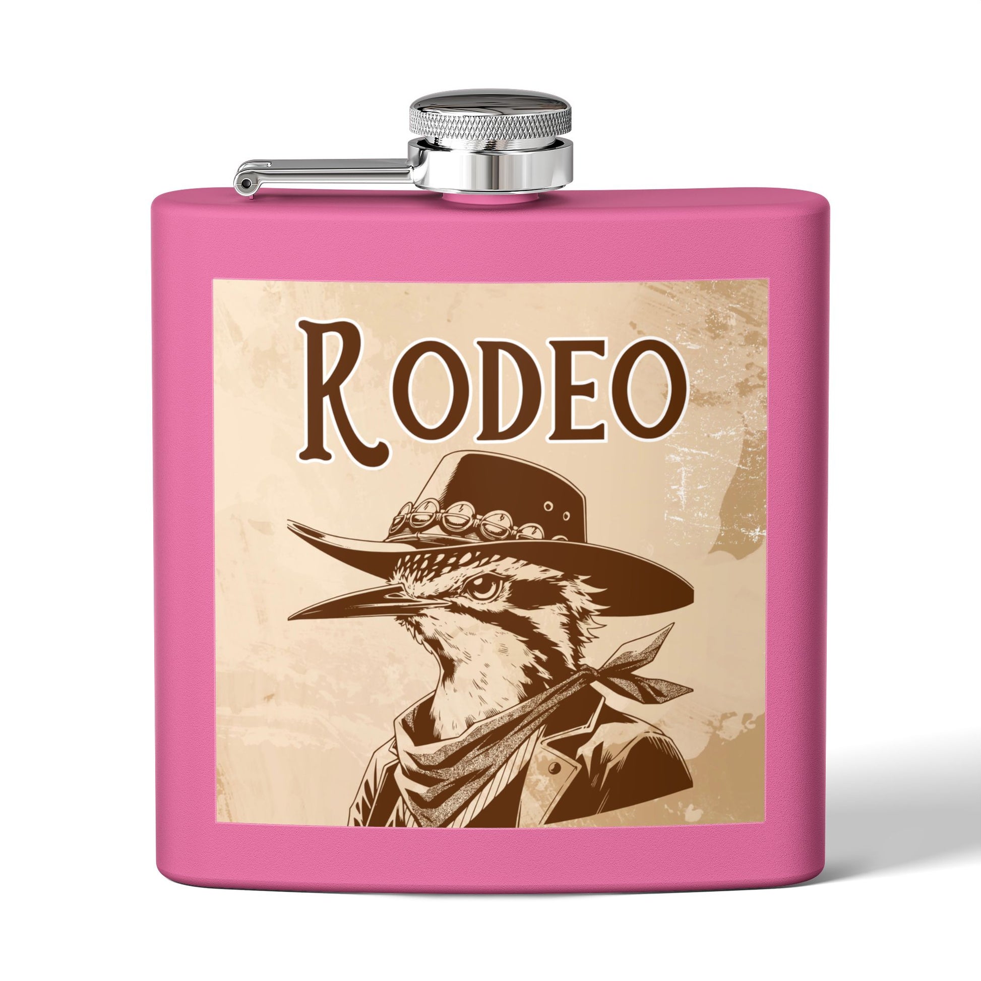 Rodeo-Flachmann aus Edelstahl | Cowboy-Geschenk | Western-Dekor | Party-Flachmann | Rustikales Hochzeitsgeschenk | Abenteuerausrüstung | Schnapsflachmann