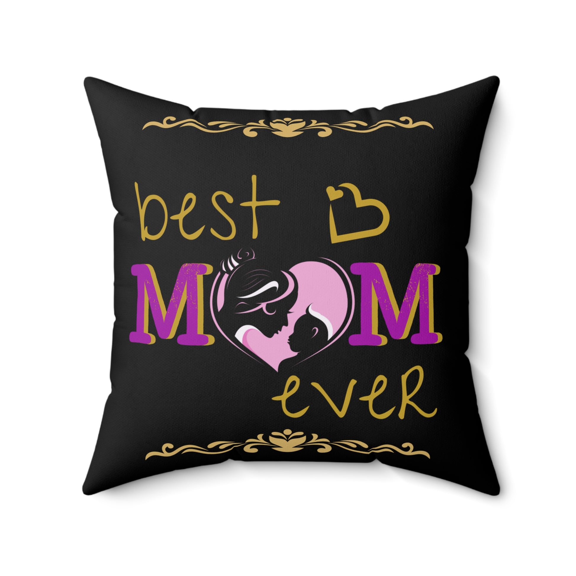 Dekokissen „Best Mom Ever“, Muttertags Geschenk, gemütliches Wohndekor, Familien-Akzentkissen, aufmerksames Geschenk für Mama