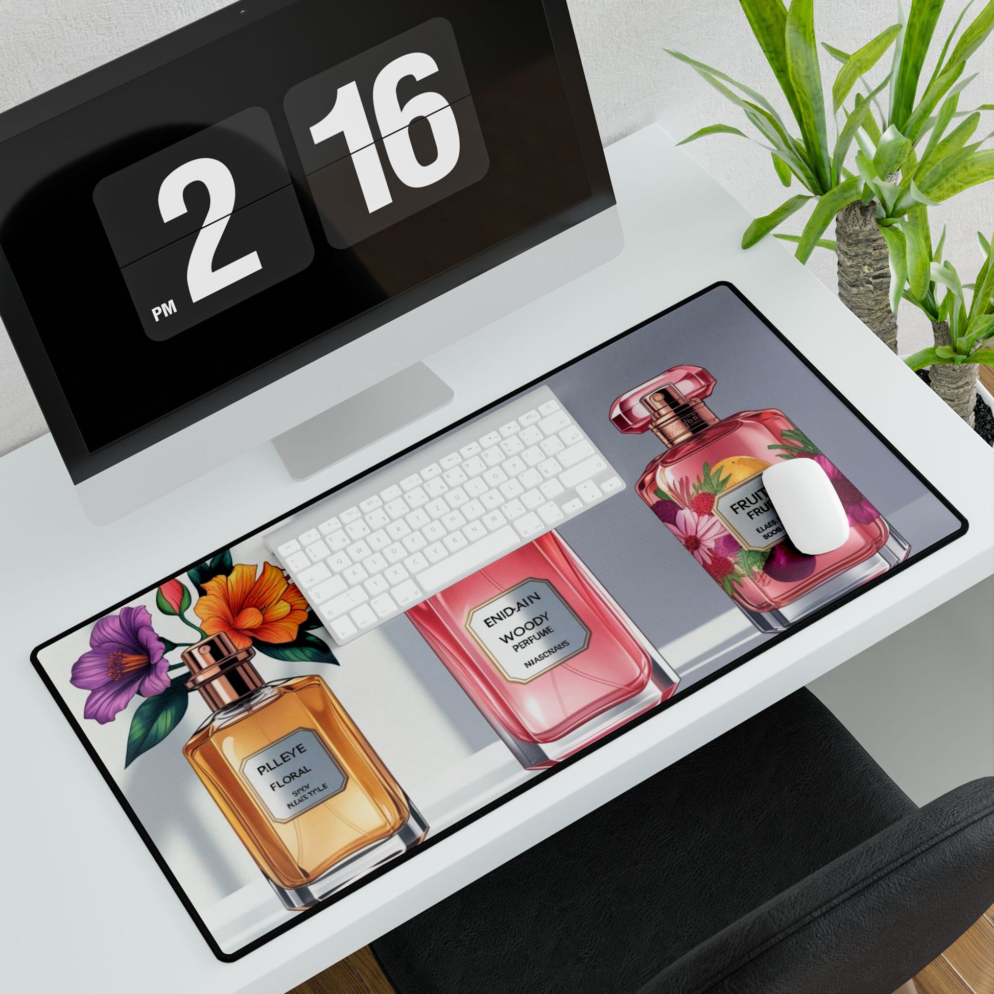 Stilvolle Parfüm Schreibtischmatten, Home Office Dekor, stilvolle Schreibtischaccessoires, Geschenk für Sie, Femininer Arbeitsplatz