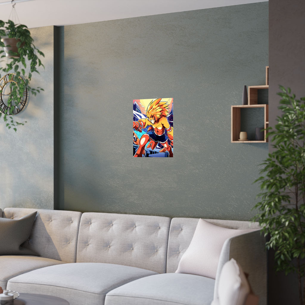 Lebendige Satin-Poster, Kunstdrucke, Wanddekoration, Anime-Kunstwerk, Wohndekor, stilvolle Geschenke