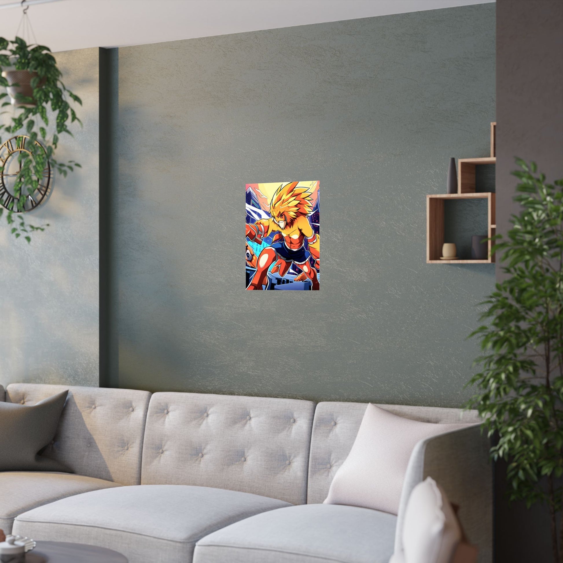 Lebendige Satin-Poster, Kunstdrucke, Wanddekoration, Anime-Kunstwerk, Wohndekor, stilvolle Geschenke