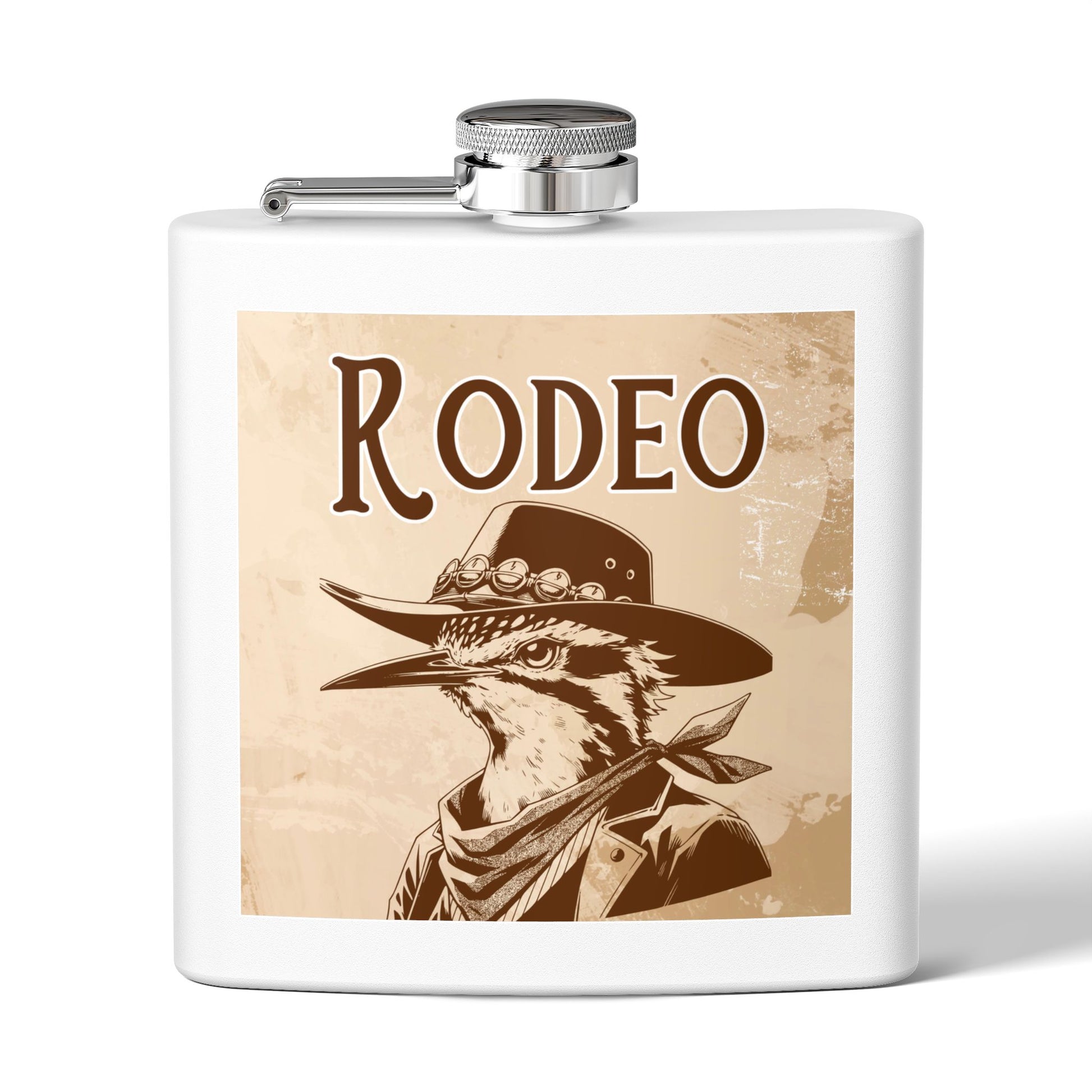 Rodeo-Flachmann aus Edelstahl | Cowboy-Geschenk | Western-Dekor | Party-Flachmann | Rustikales Hochzeitsgeschenk | Abenteuerausrüstung | Schnapsflachmann