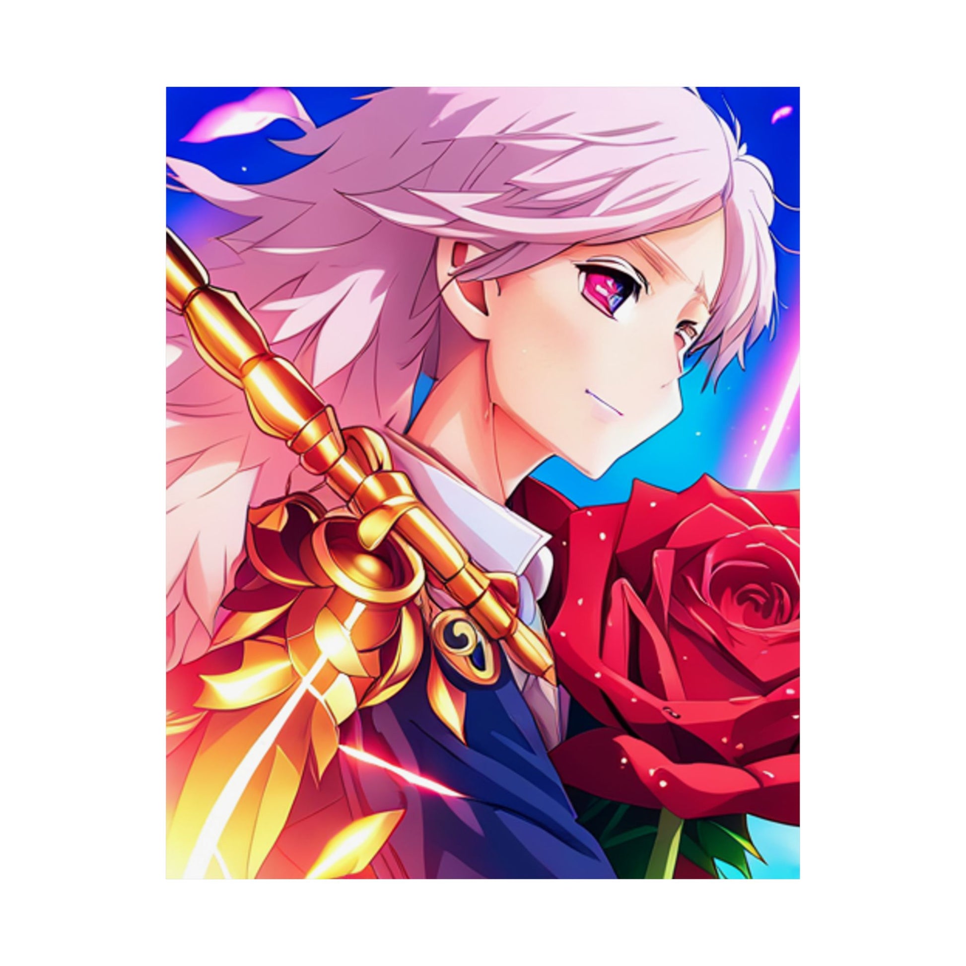 Lebendiger Satin Poster Kunstdruck, Anime Wanddekoration, Dekorative Kunst für Zuhause, Geschenk für Otaku, Einzigartige Schlafzimmerästhetik