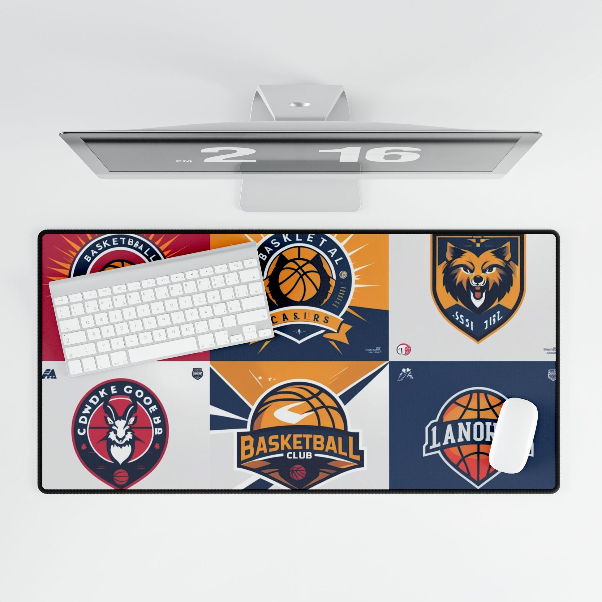 Basketball Schreibtischmatten, Personalisierte Schreibtischaccessoires, Sport-Bürodekor, Geschenk für Trainer, Spieler und Fans