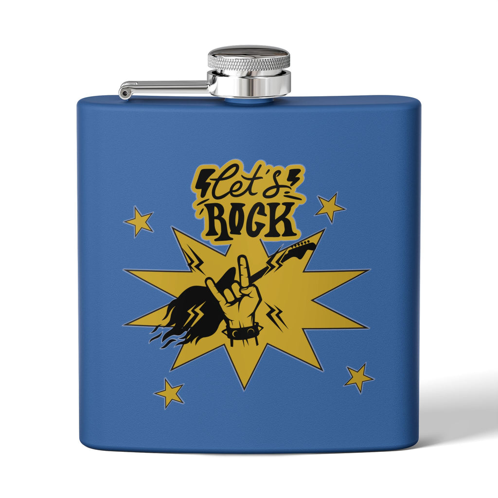 Edelstahl-Flachmann „Rock On“ – 170 ml „Let’s Rock“-Design für Musikliebhaber