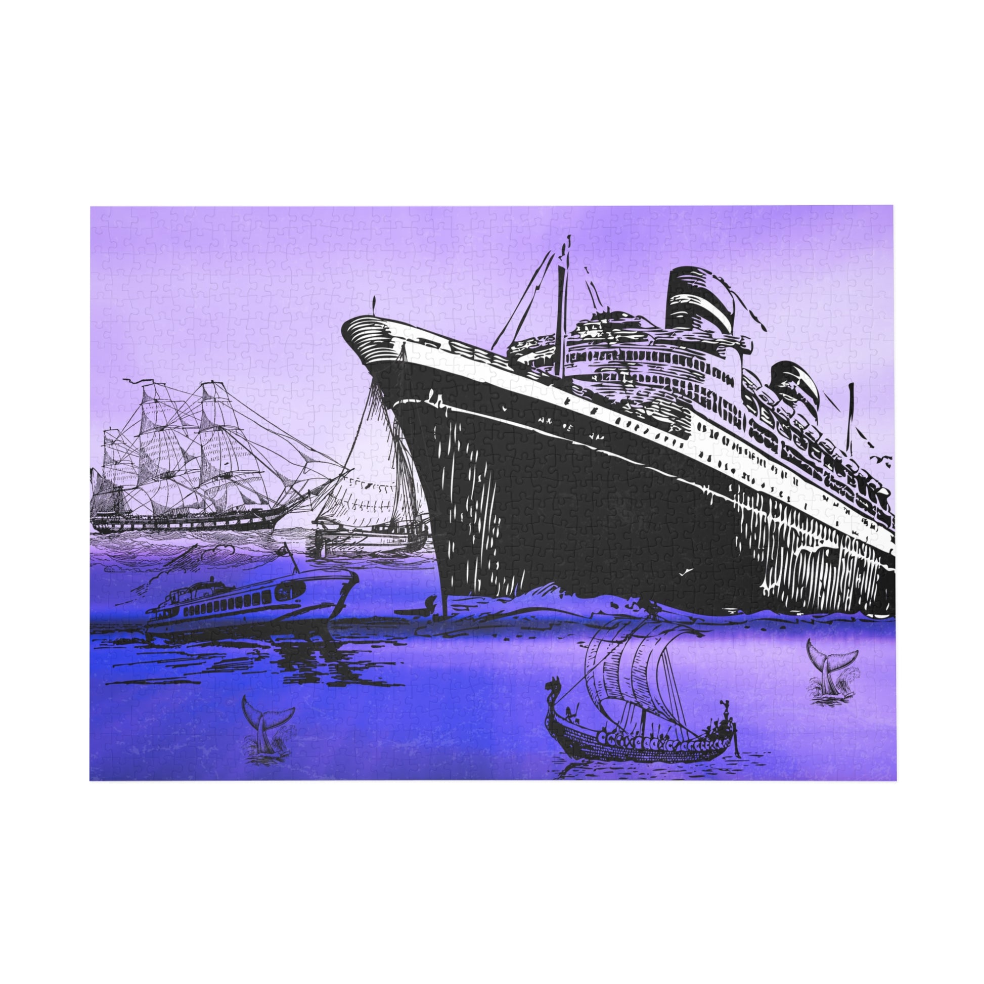 Nautisches Kunstwerk-Puzzle, 1000-teiliges Puzzle, Geschenk zum Thema Meer, Ozean-Kunst-Puzzle, Familienspielabend, Schiffsliebhaber-Dekor