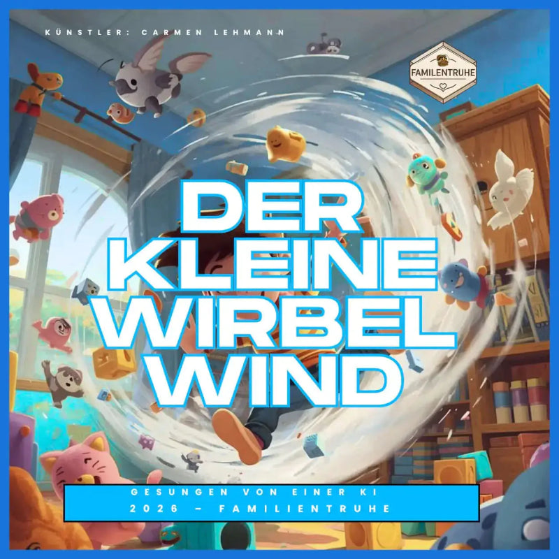 Kinderlied -Der kleine Wirbelwind mit lebhaften Illustrationen und einer wirbelnden Animation.
