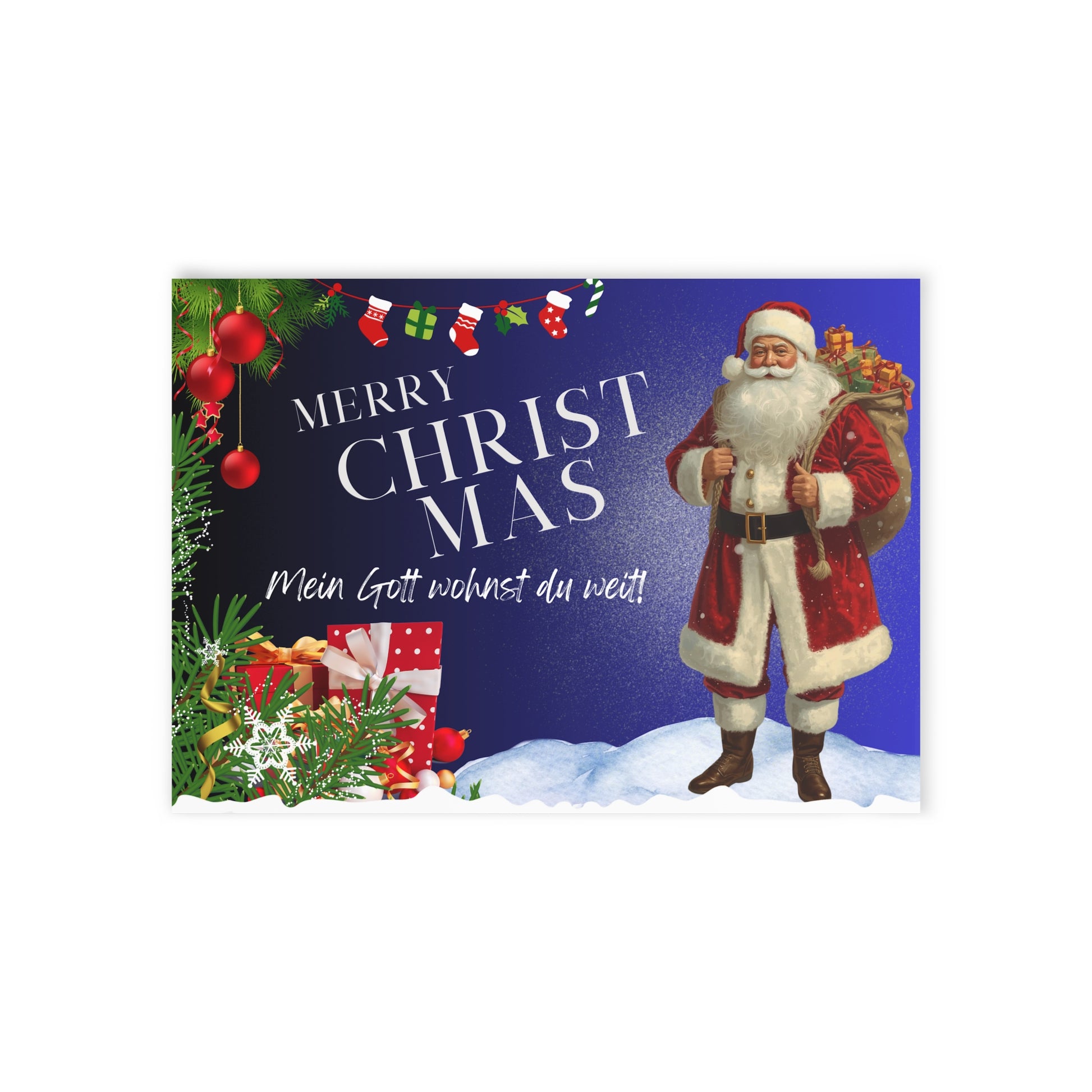Weihnachtskarten – Fröhliche Weihnachtsstimmung, Festliche Grußkarten, Zweiseitige Weihnachtsdrucke, Weihnachtsmann- und Schneemann-Designs, Saisonales Kartenset