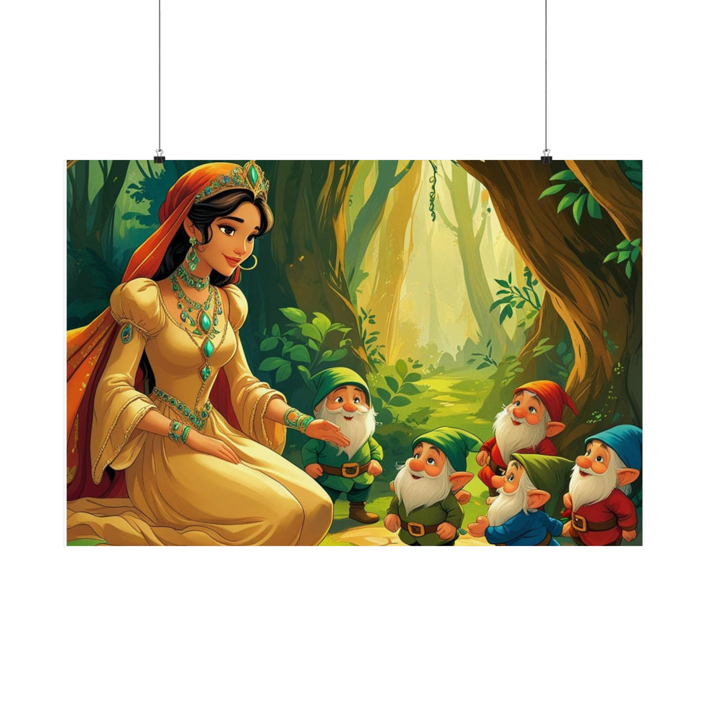 Zauberhafte Satin Wandkunst, Zauberhafter Wald Kunstdruck, Wunderliches Wohndekor, Märchen Poster, Kinderzimmer Wanddekoration
