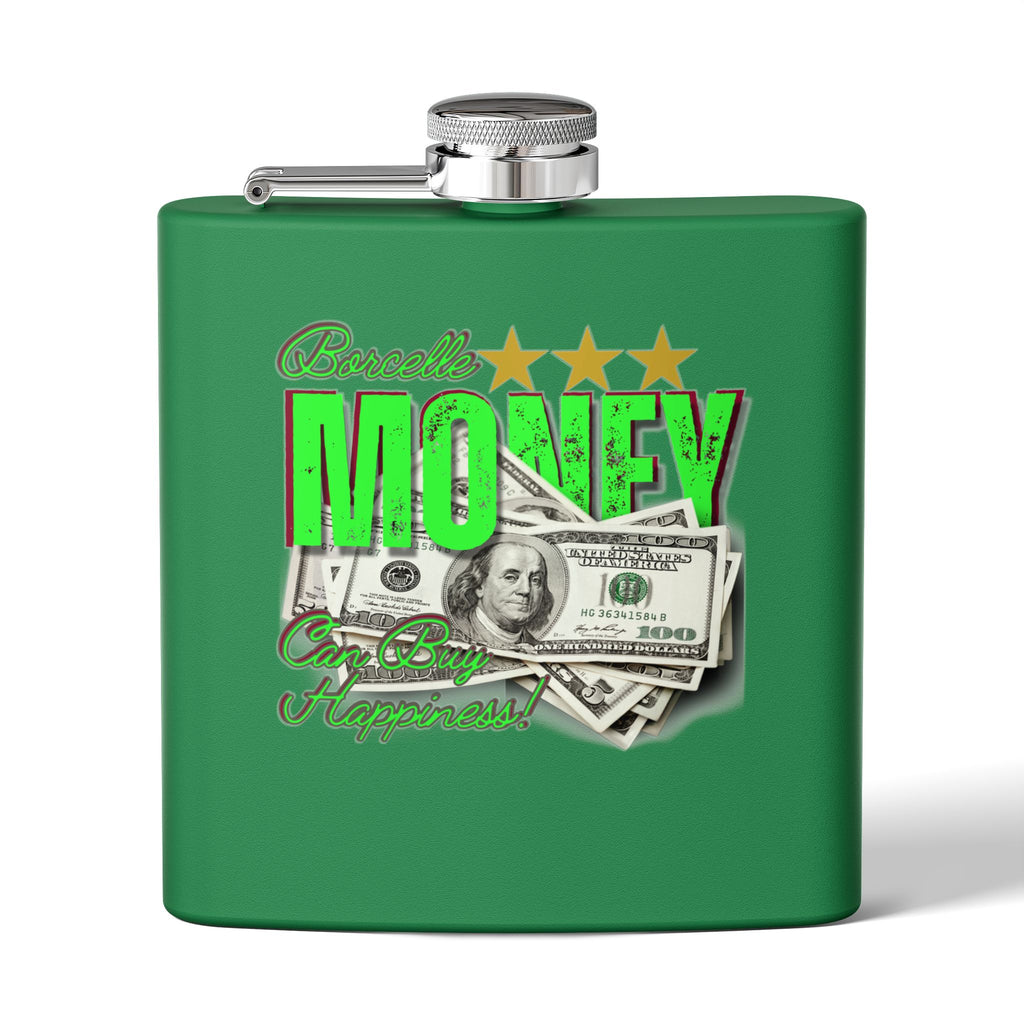 Edelstahlflasche – Design „Geld kann Glück kaufen“