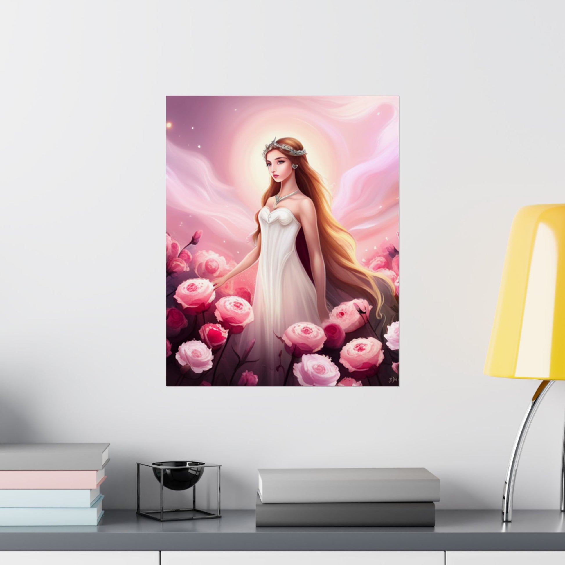 Wunderliches Feen-Satin-Poster, Ätherischer Kunstdruck, verträumtes Wohndekor, Perfektes Geschenk für Fantasy-Liebhaber, Wandkunst für jeden Anlass