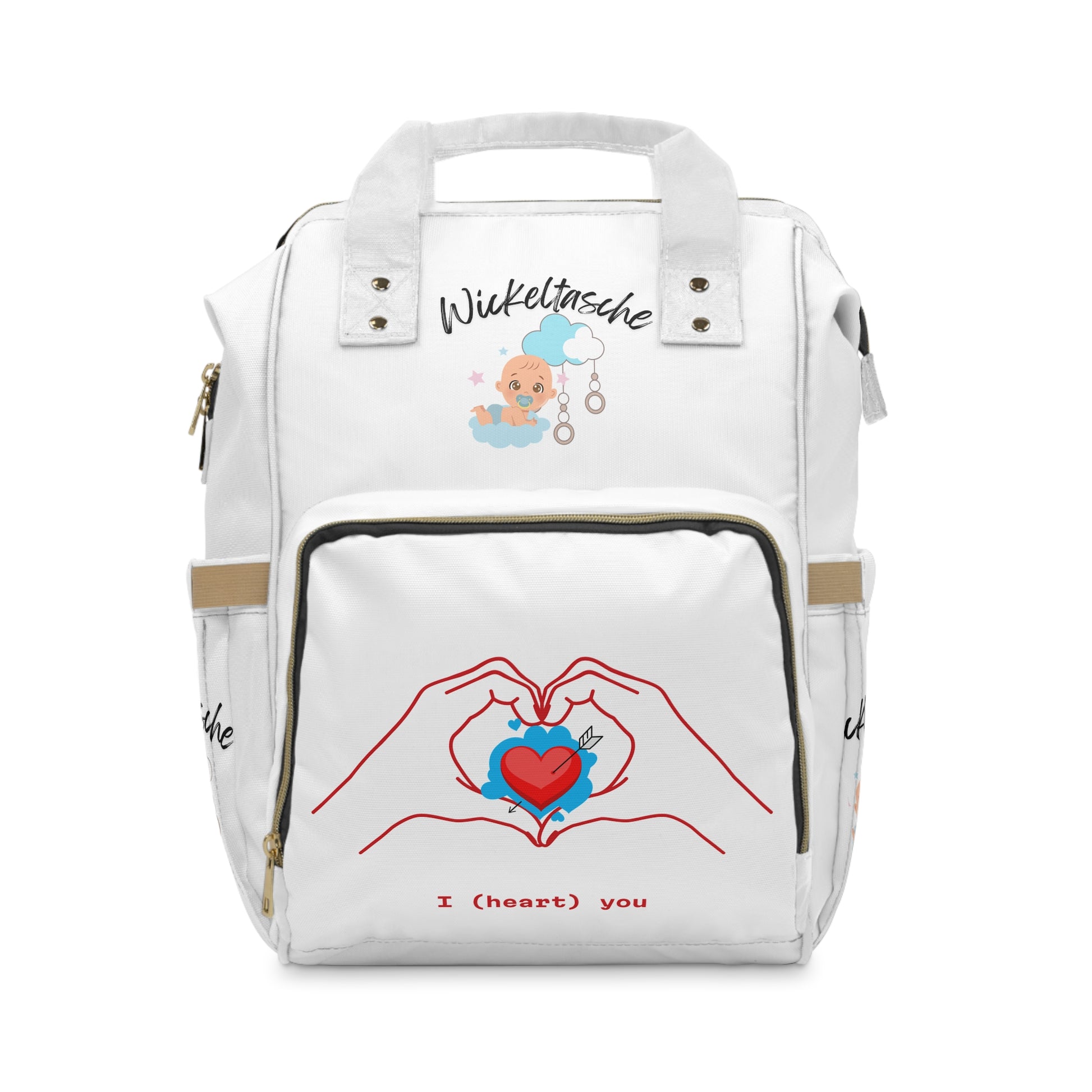 Love You Diaper Backpack - Stylish & Functional Baby Bag for Parents