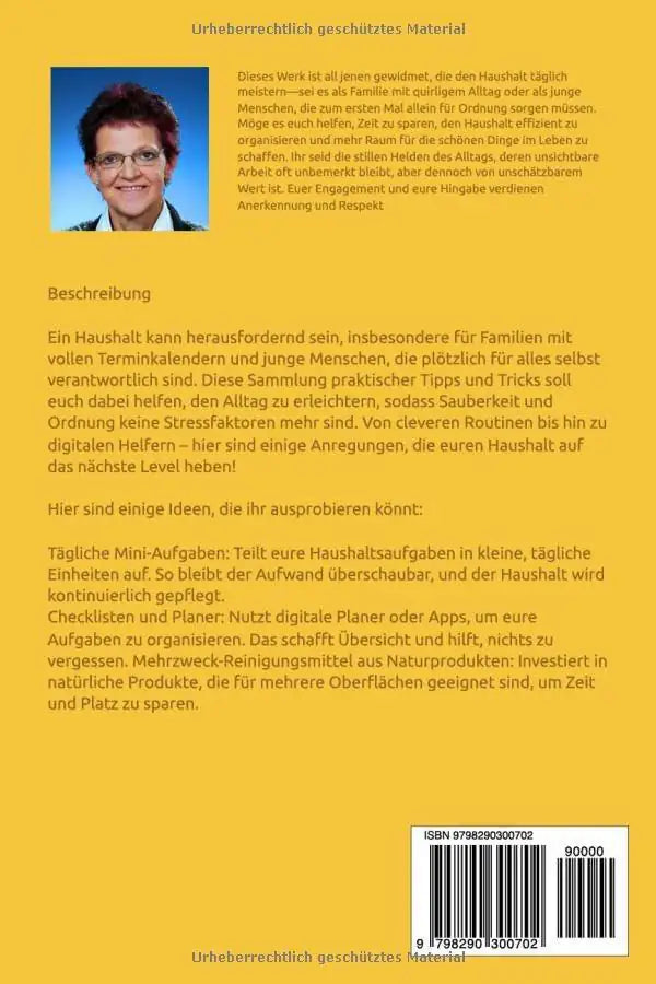 Taschenbuch - Haushaltstipps: Erleichterung im Haushalt, Tipps für einen besseren Alltag im Haushaltsmanagement.