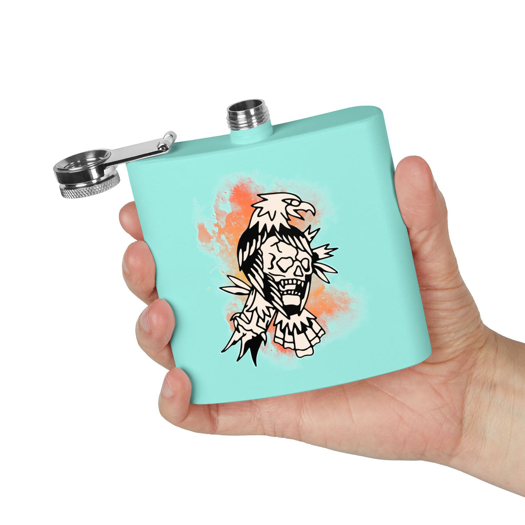 Edelstahl-Flachmann mit Totenkopf-Design – 170 ml Reisezubehör für Abenteurer