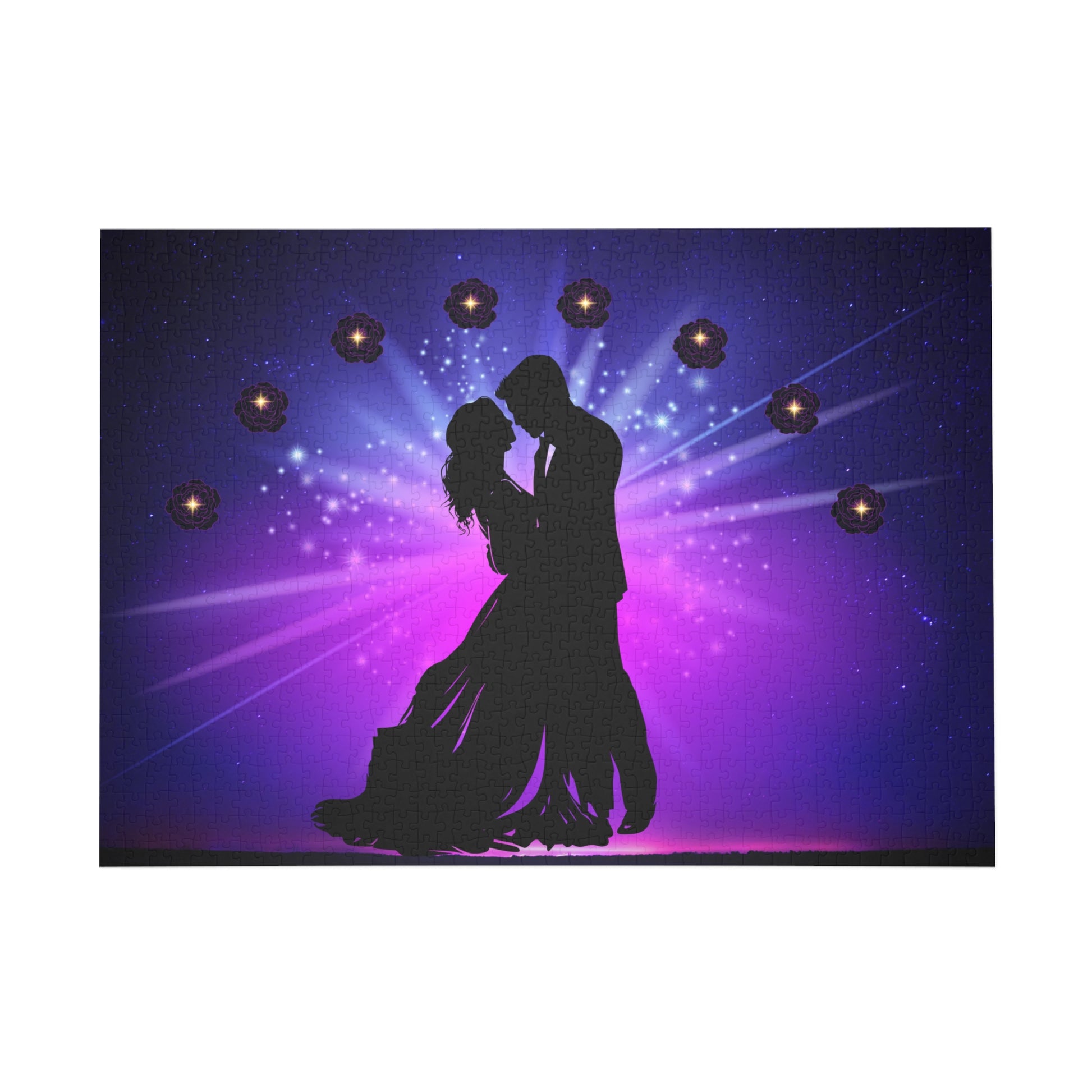 Romantisches Paar-Puzzle – 1000-teiliges nostalgisches Kunstwerk, Verabredungs-Nachtaktivität, Geschenk für Paare, Hochzeitsdeko, Verlobungsgeschenk