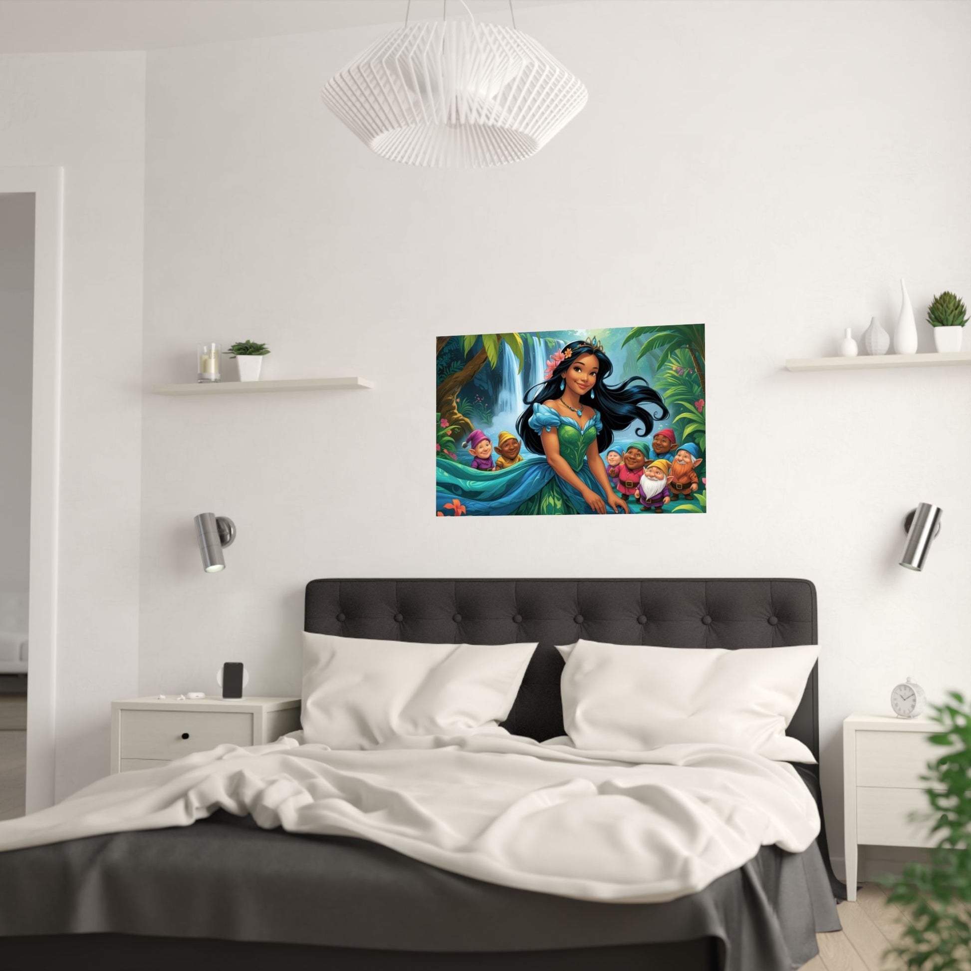 Zauberhaftes Satin-Poster-Dekor – Fantasy-Kunstwerk, Wandkunst für Zuhause, Kinderzimmer-Dekor, Geschenk zum Geburtstag, einzigartige Kunstdrucke