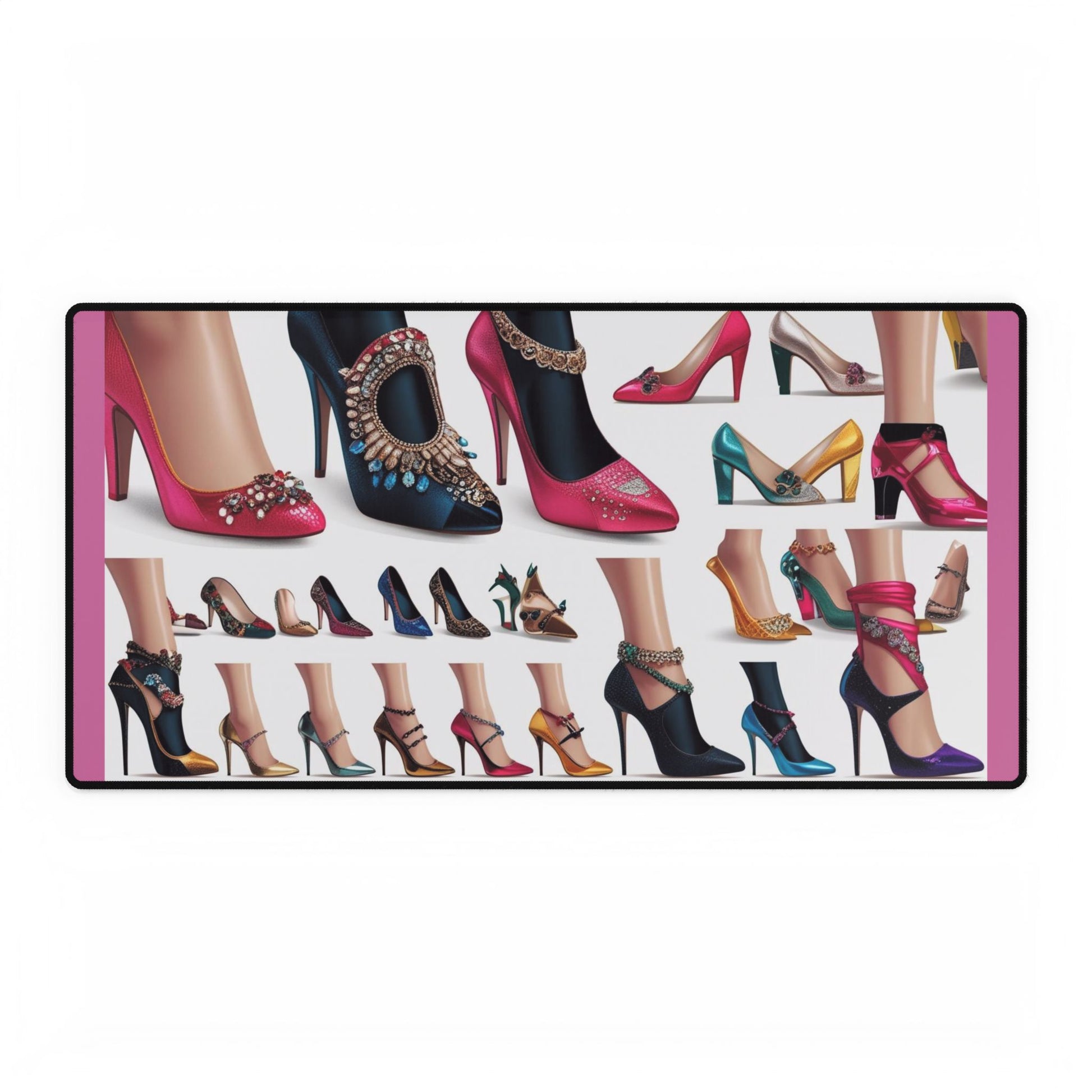 High Heel Schreibtischmatte, Stilvolles Bürodekor, Geschenk für Modeliebhaber, Schreibtischaccessoires, Schuhdesign Schreibtischunterlage