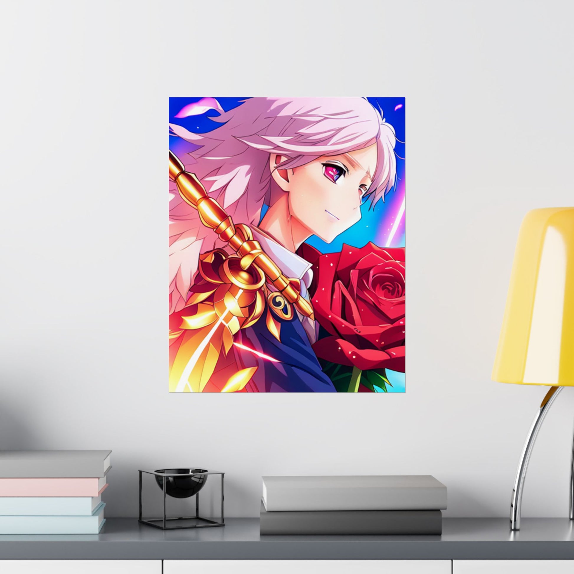 Lebendiger Satin Poster Kunstdruck, Anime Wanddekoration, Dekorative Kunst für Zuhause, Geschenk für Otaku, Einzigartige Schlafzimmerästhetik