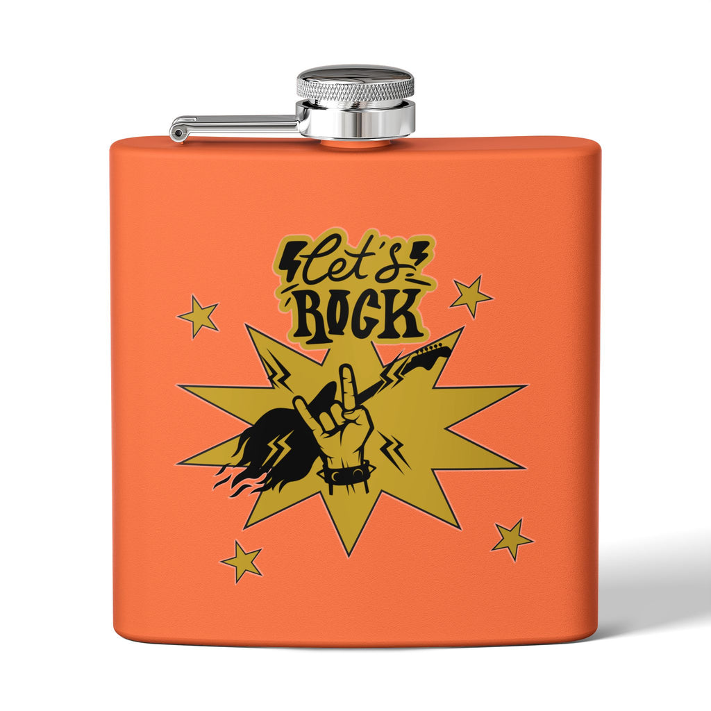 Edelstahl-Flachmann „Rock On“ – 170 ml „Let’s Rock“-Design für Musikliebhaber