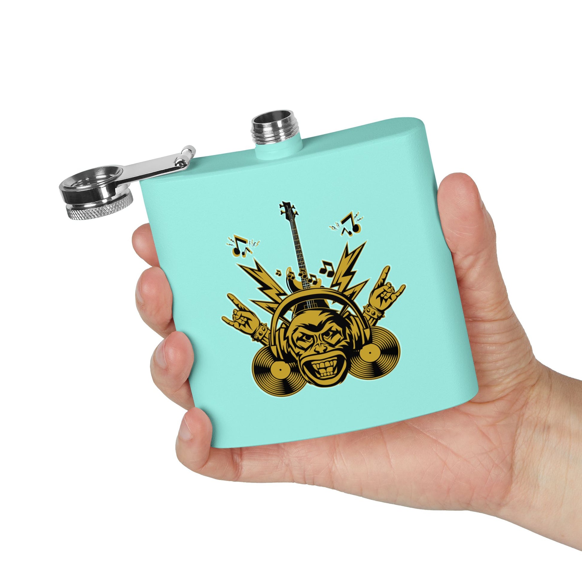 Flachmann für Rockmusikliebhaber – 170 ml Edelstahl-Flachmann