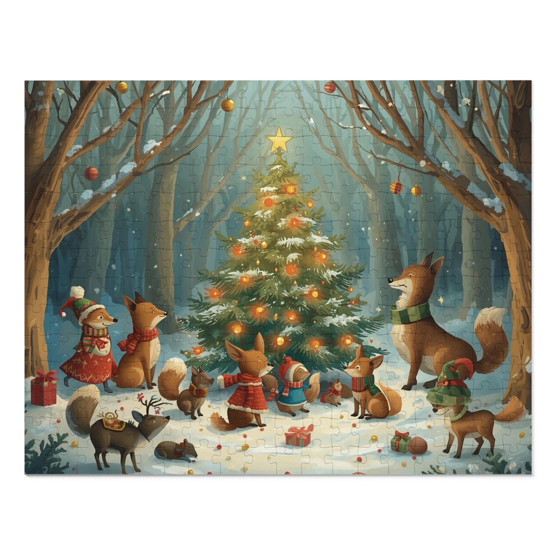 Festliches Winter-Puzzle, bezauberndes Urlaubspuzzle für Familienspaß, gemütliche Geschenkidee, Weihnachtsdekoration, Winteraktivität