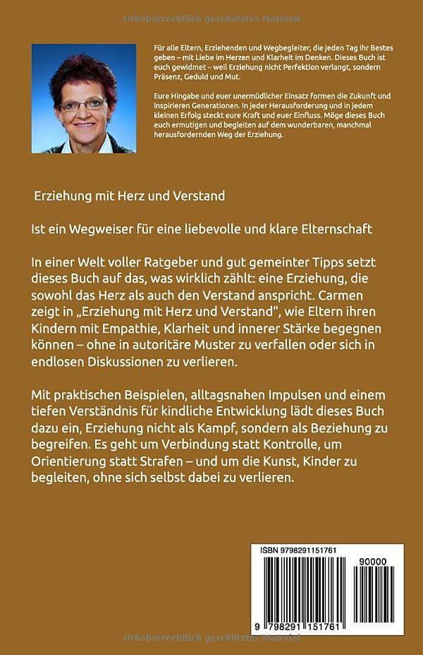 Erziehen mit Herz und Verstand: Ratgeber für Mütter und Väter - Rückseite des Buches mit Informationen zur Erziehung.