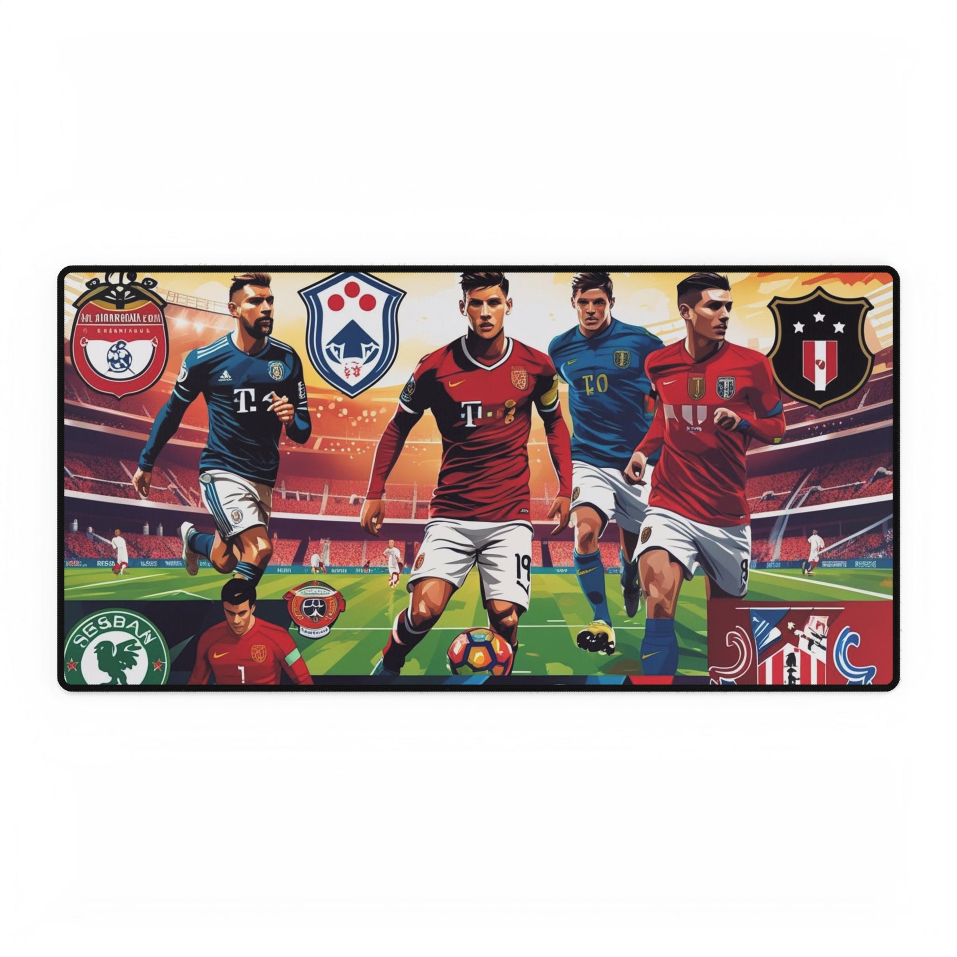 Lebendige Fußball Schreibtischmatte, Gaming Mauspad, Bürodekor, Sportgeschenk, Schreibtischaccessoire, Einzigartiger Home Office Stil