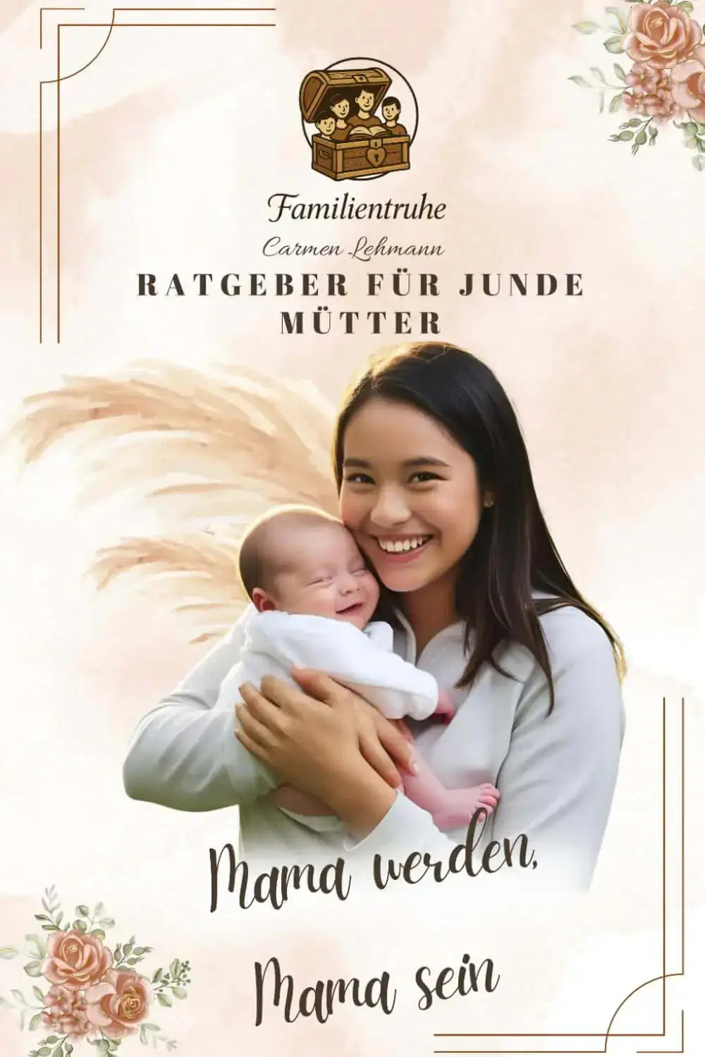 Cover des Taschenbuch-Ratgebers für Junge Mütter mit glücklicher Mutter und Baby.