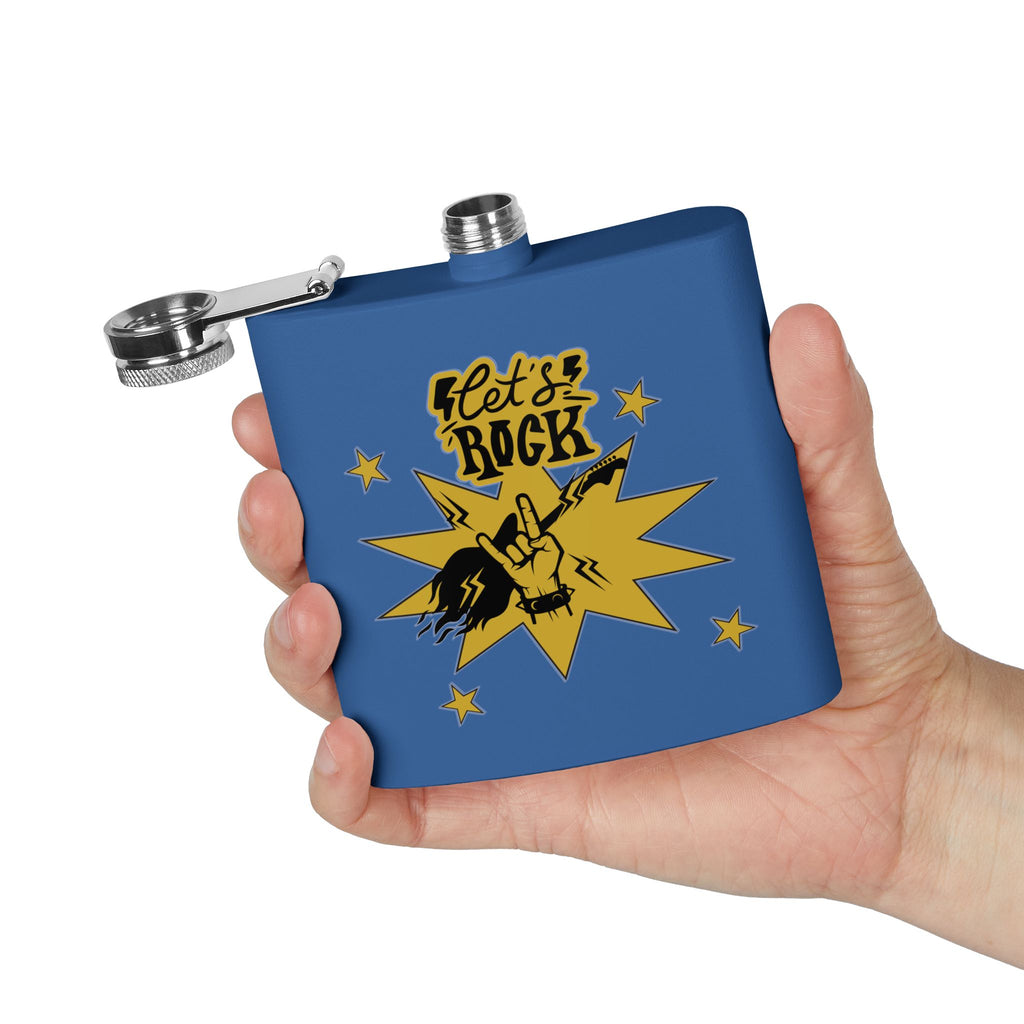 Edelstahl-Flachmann „Rock On“ – 170 ml „Let’s Rock“-Design für Musikliebhaber