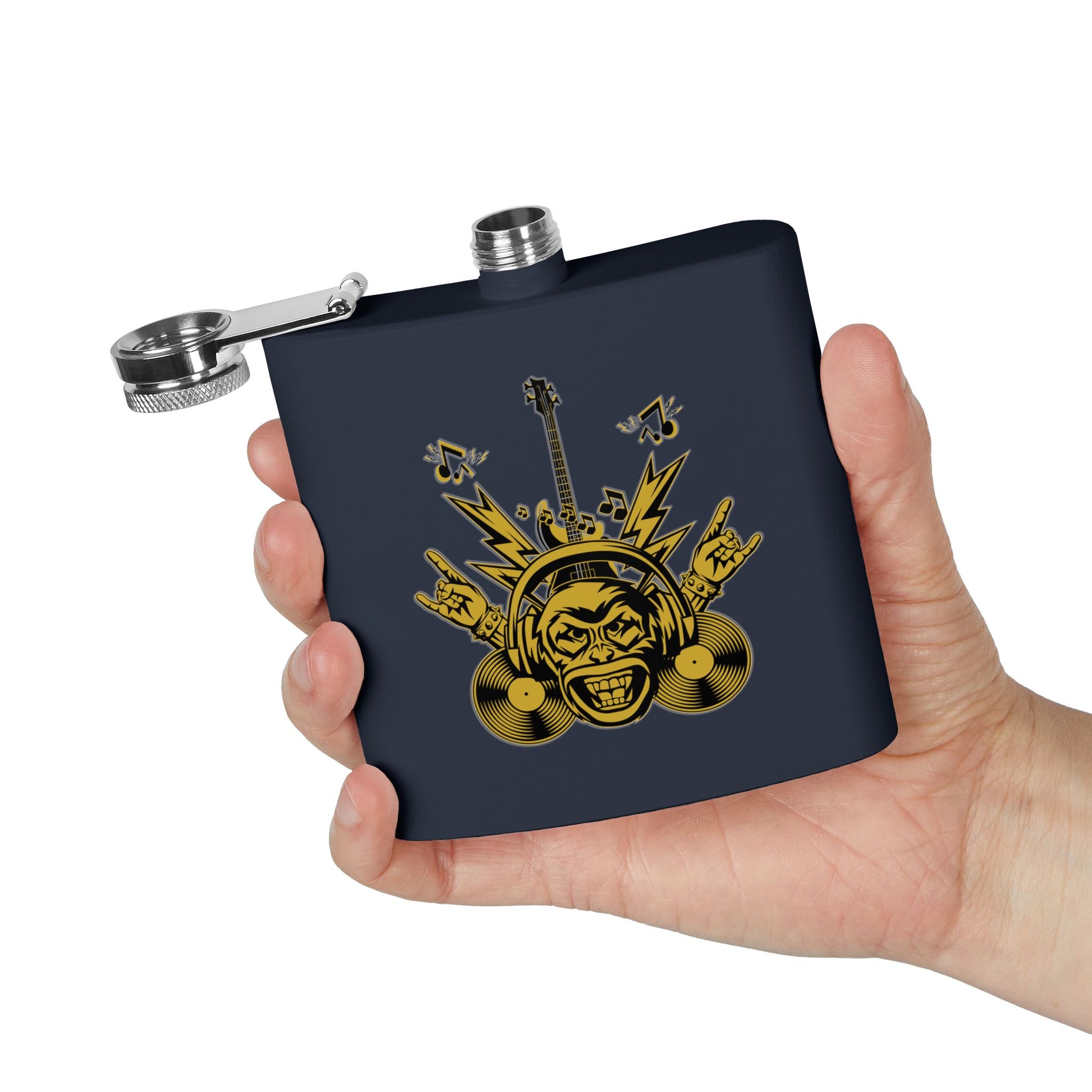 Flachmann für Rockmusikliebhaber – 170 ml Edelstahl-Flachmann