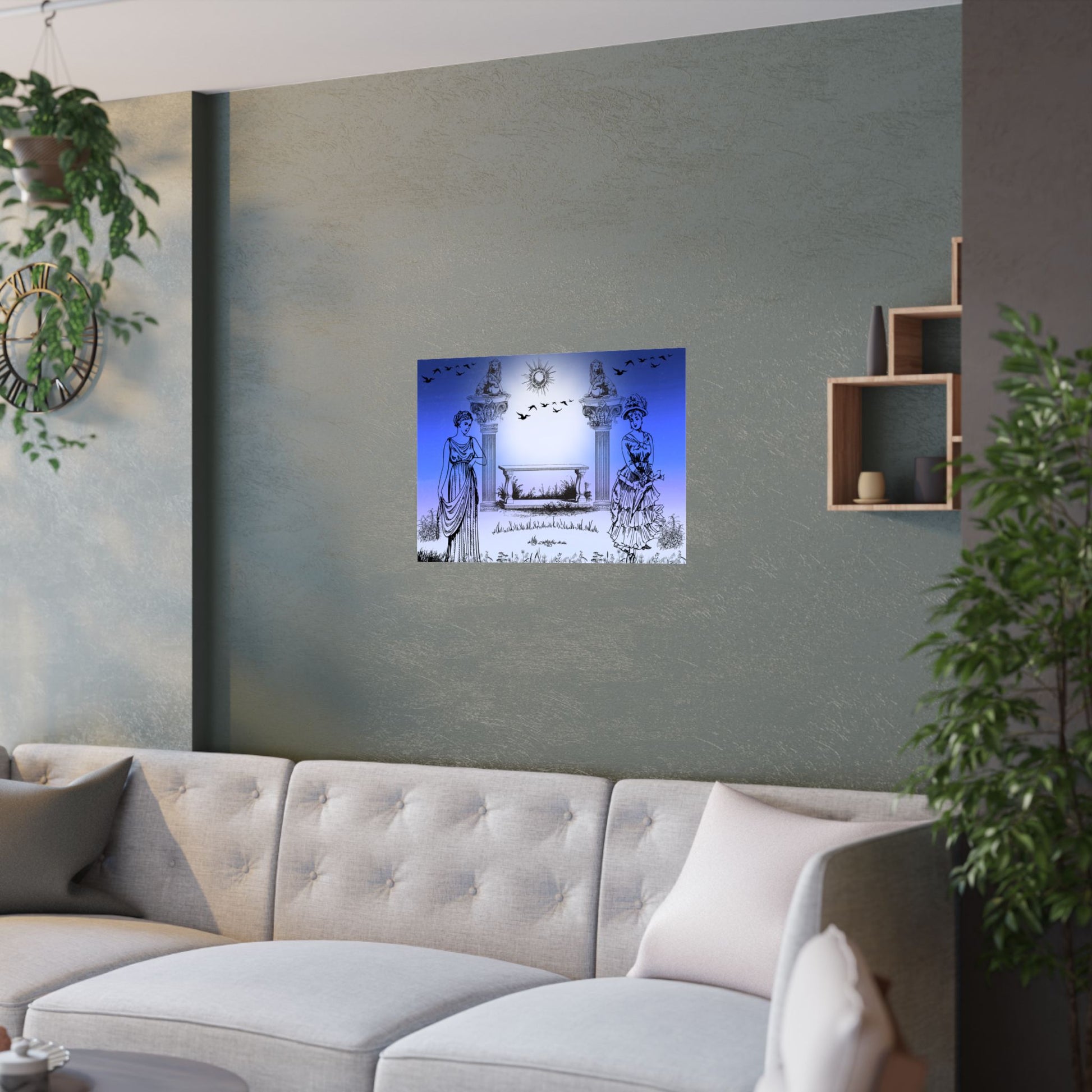 Elegantes Satin Poster Kunstdruck, Vintage Dekor, Home Wall Art, Retro Poster, Boho Wandästhetik, Einzigartige Geschenkidee