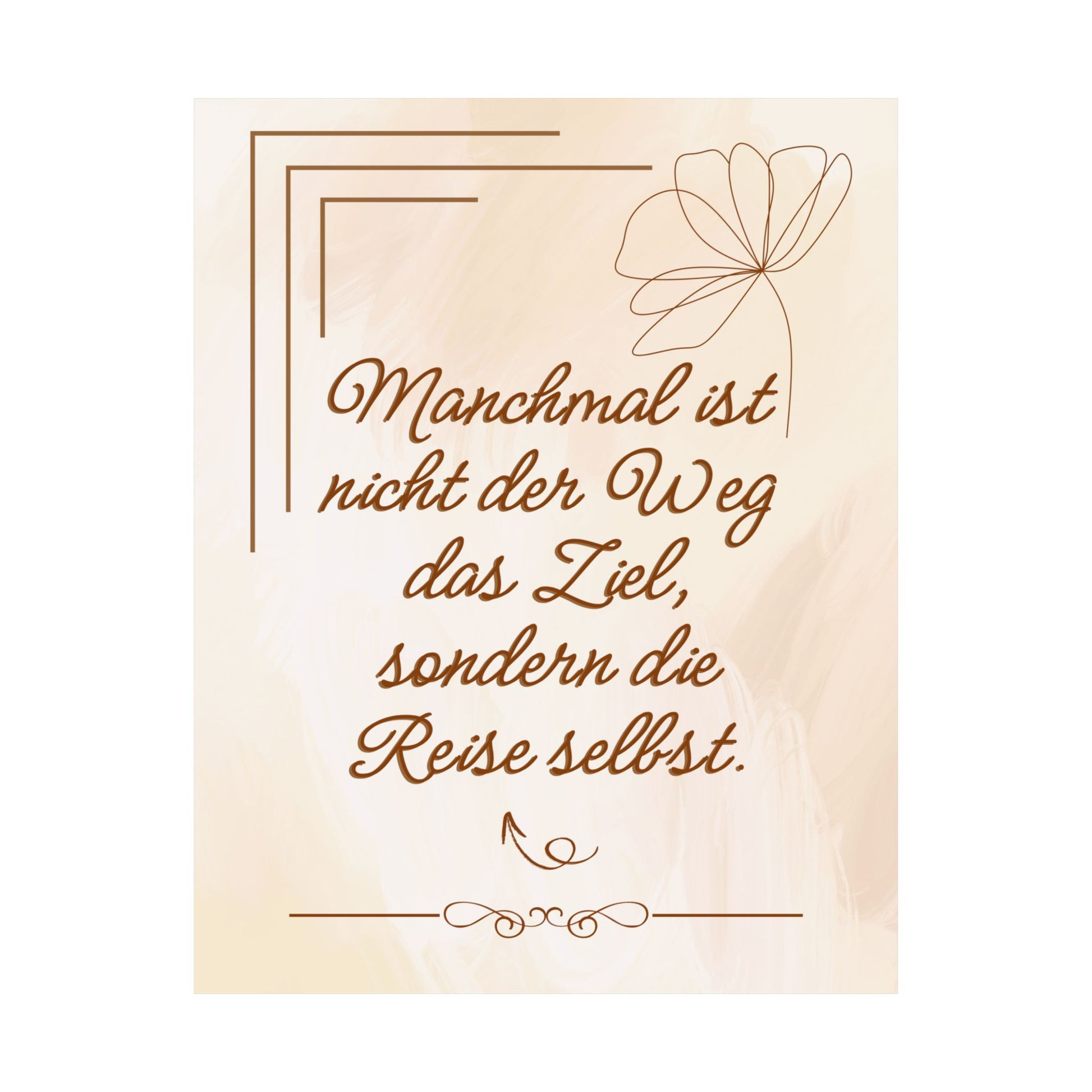 Inspirierender Satin Posterdruck, Motivierende Wandkunst für Wohndekoration, Geschenk für Freunde, Achtsamkeits-Zitatdruck, Modernes ästhetisches Dekor