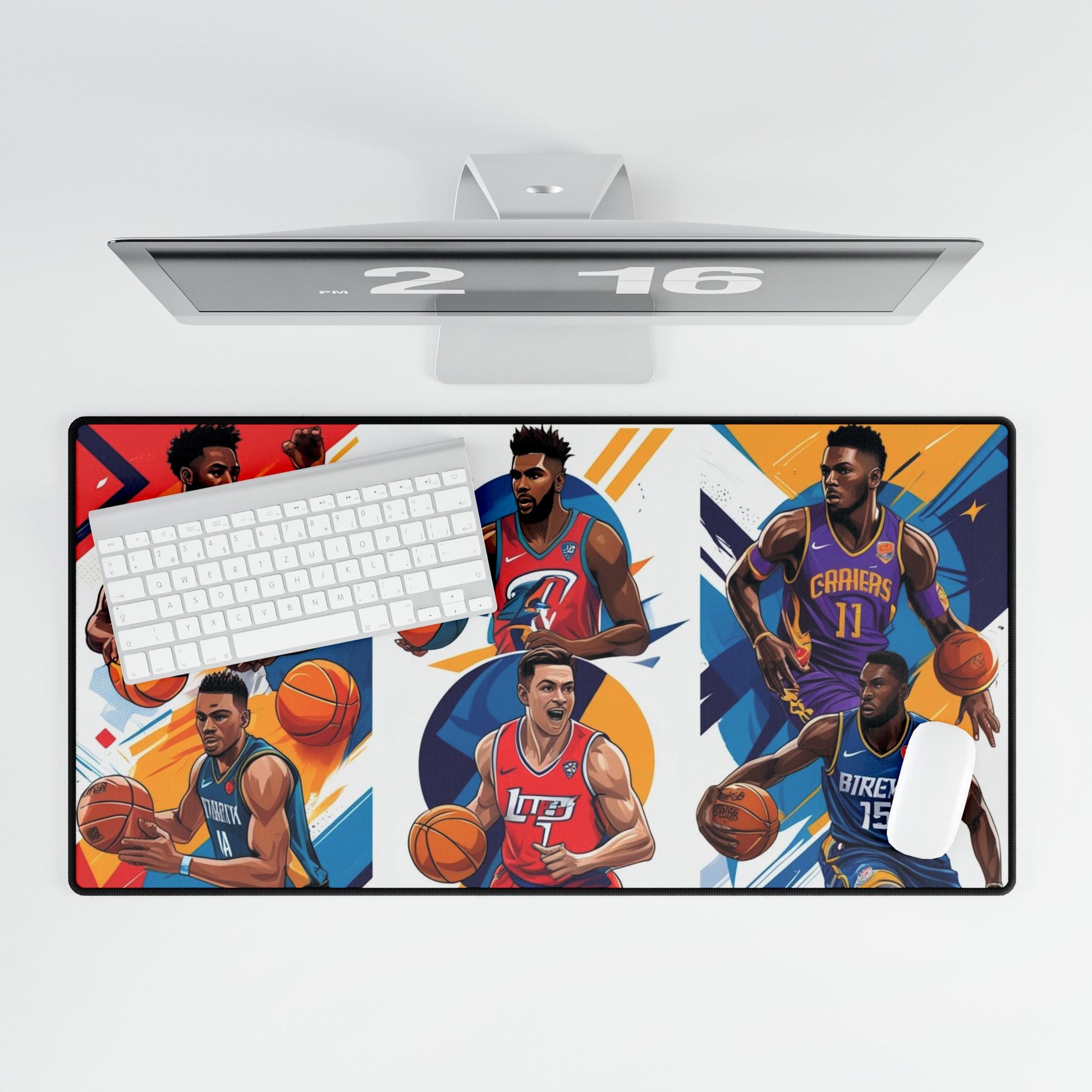 Schreibtischmatten mit Basketball-Motiven für Sportliebhaber, Gamer-Schreibtischzubehör, Bürodekor, Geschenk für Sportler, einzigartiges Sportdekor