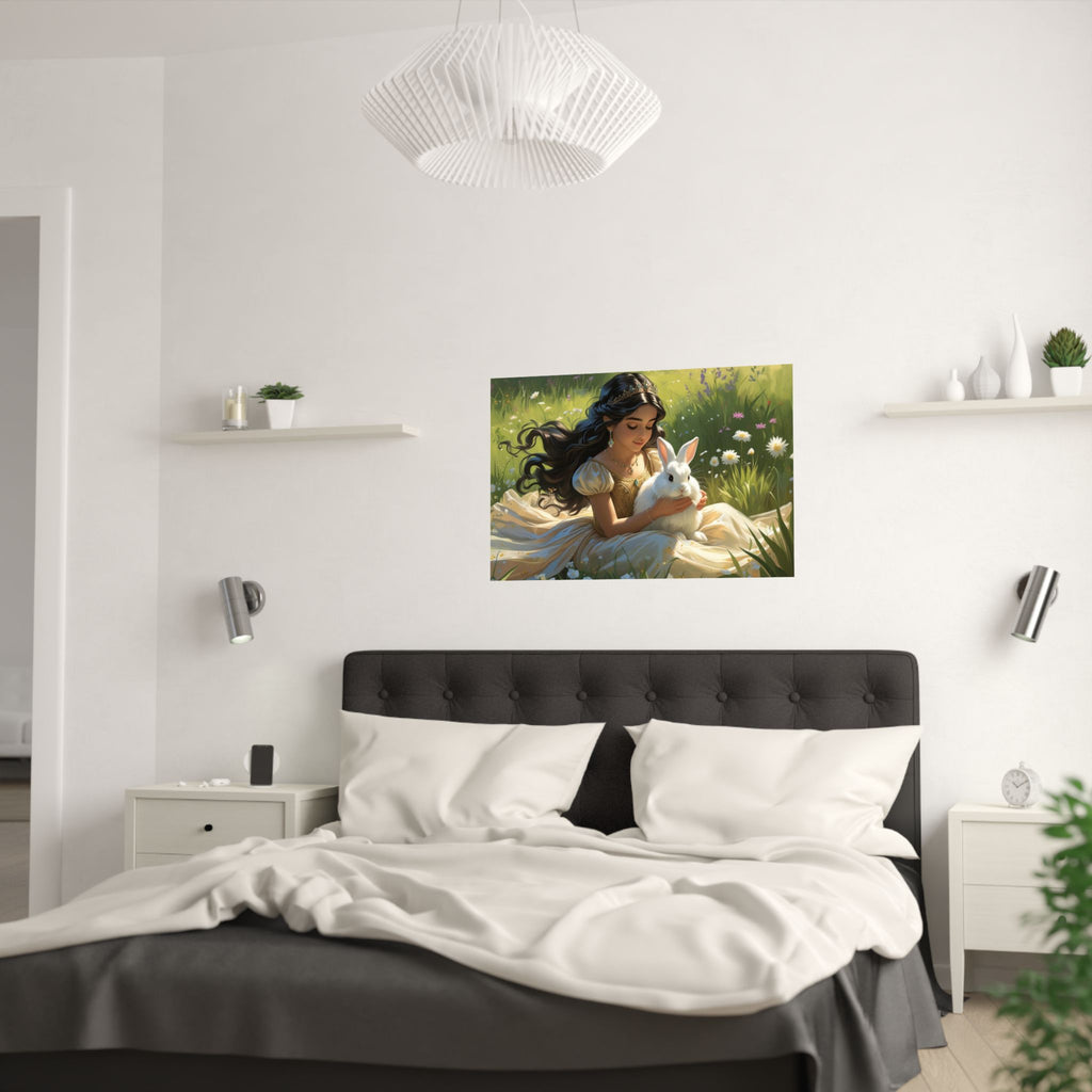Bezaubernde Satin-Poster, Märchen-Dekor, Ideal fürs Kinderzimmer, Kinderzimmer-Kunst, Magische Geschenke für alle Anlässe