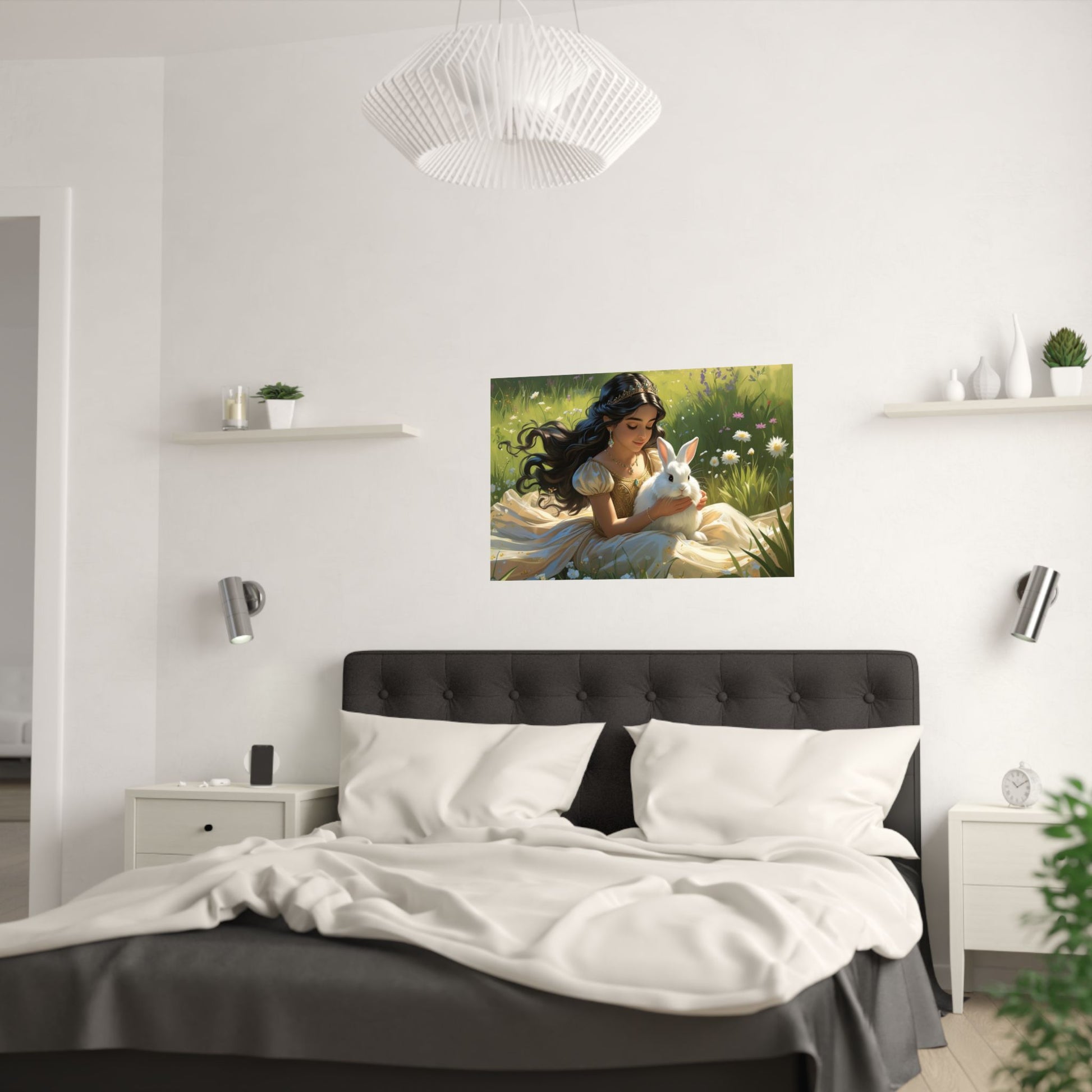 Bezaubernde Satin-Poster, Märchen-Dekor, Ideal fürs Kinderzimmer, Kinderzimmer-Kunst, Magische Geschenke für alle Anlässe