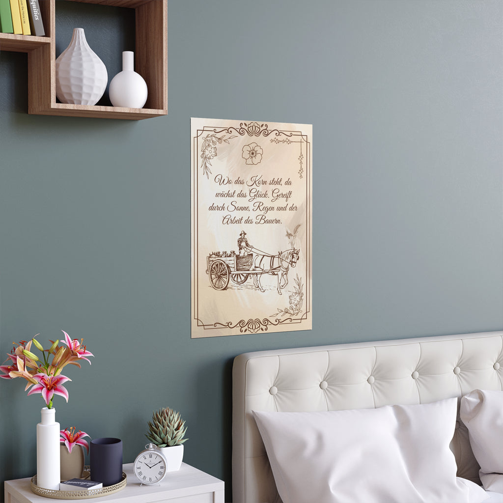 Bezaubernde Wandkunst aus Seide, Vintage-Poster für die Inneneinrichtung, elegantes Geschenk für alle Anlässe, nostalgische Wandkunst, für drinnen und draußen