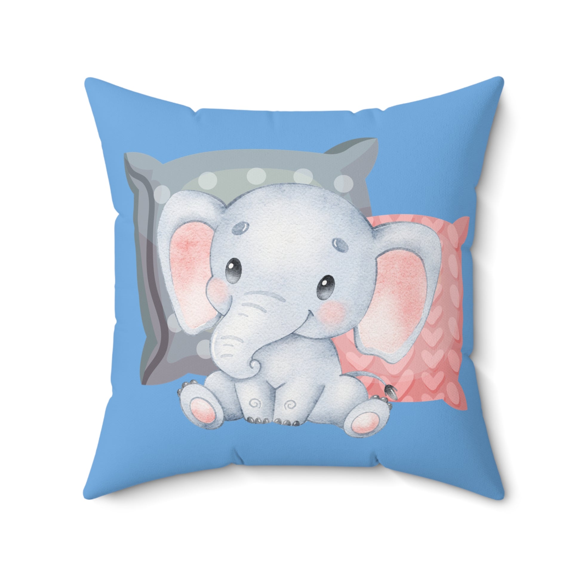 Süßes Elefantenkissen für Kinderzimmer Deko, Kinderzimmerkissen, Baby Shower Geschenk, entzückendes Plüschkissen, Tierliebhaber Geschenk
