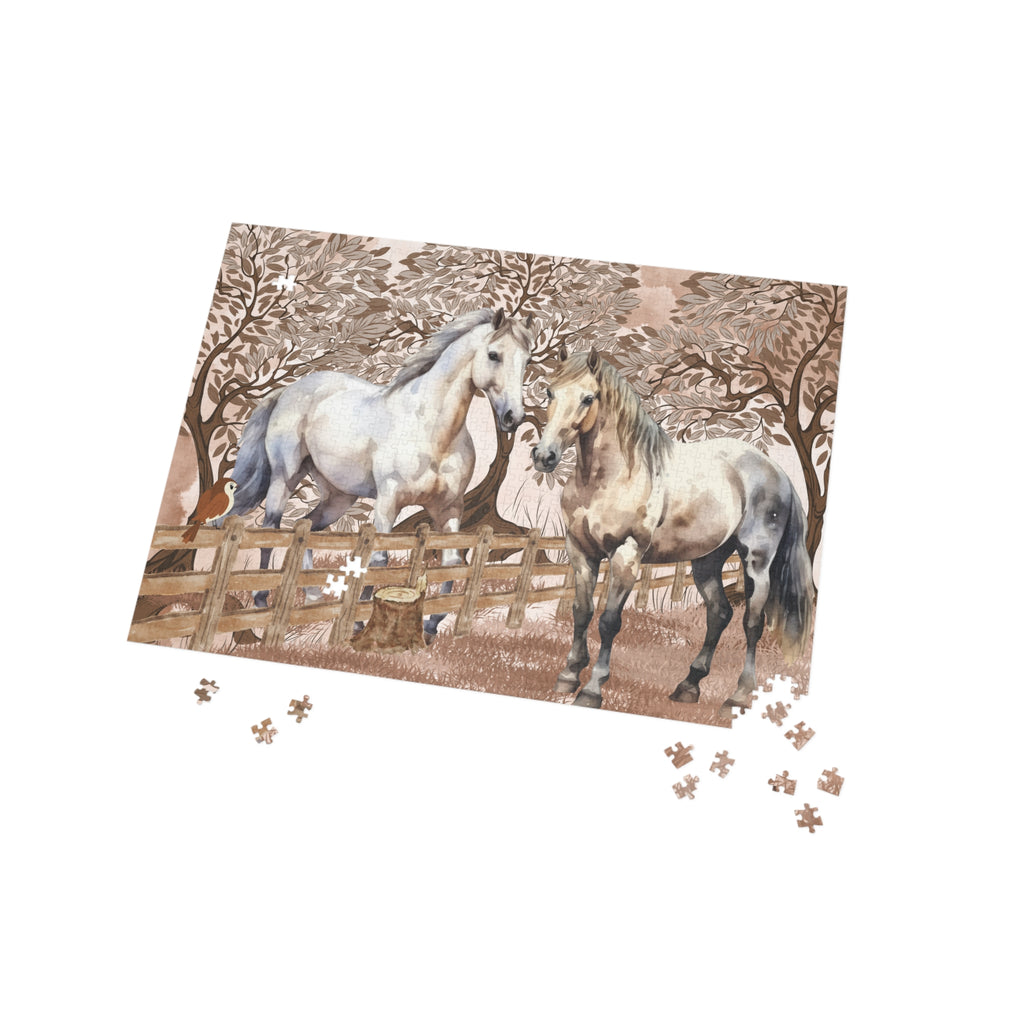 Pferdepuzzle, Pferdepuzzle, Puzzlespiel-Geschenk, Pferdeliebhaber-Dekor, Familienaktivität, Heimunterhaltung