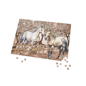 Pferdepuzzle, Pferdepuzzle, Puzzlespiel-Geschenk, Pferdeliebhaber-Dekor, Familienaktivität, Heimunterhaltung