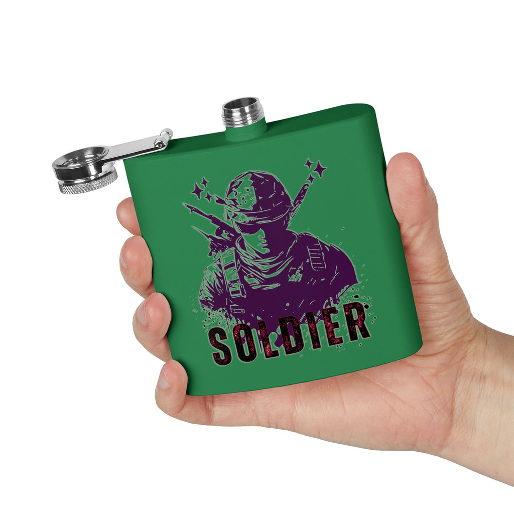 Edelstahl-Flachmann für Soldaten – 170 ml – langlebiges Geschenk für Militär-Enthusiasten
