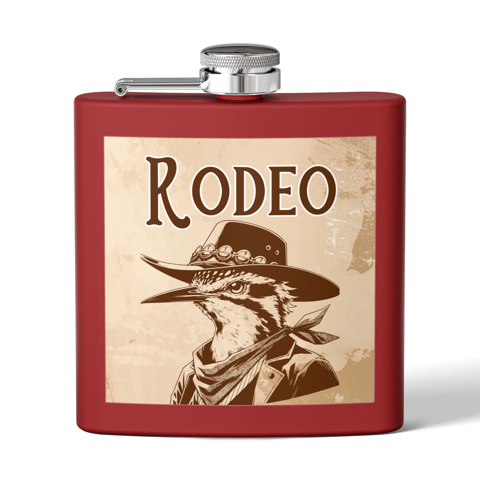 Rodeo-Flachmann aus Edelstahl | Cowboy-Geschenk | Western-Dekor | Party-Flachmann | Rustikales Hochzeitsgeschenk | Abenteuerausrüstung | Schnapsflachmann